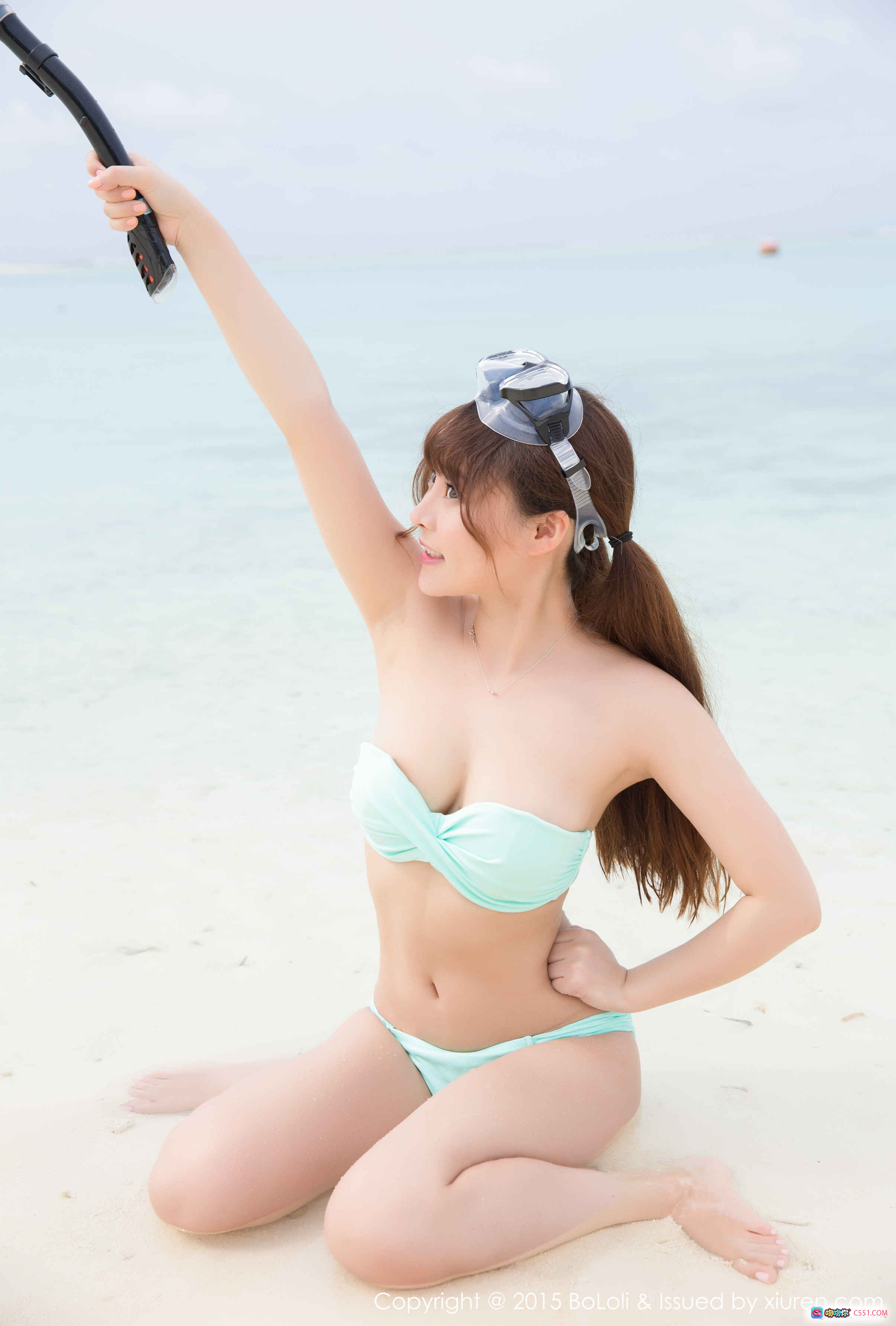 图片[4] - 柳侑绮Sevenbaby双马尾比基尼背影写真 – BoLoli波萝社2015夏日清新绿植外拍美臀特写 - 就要吻