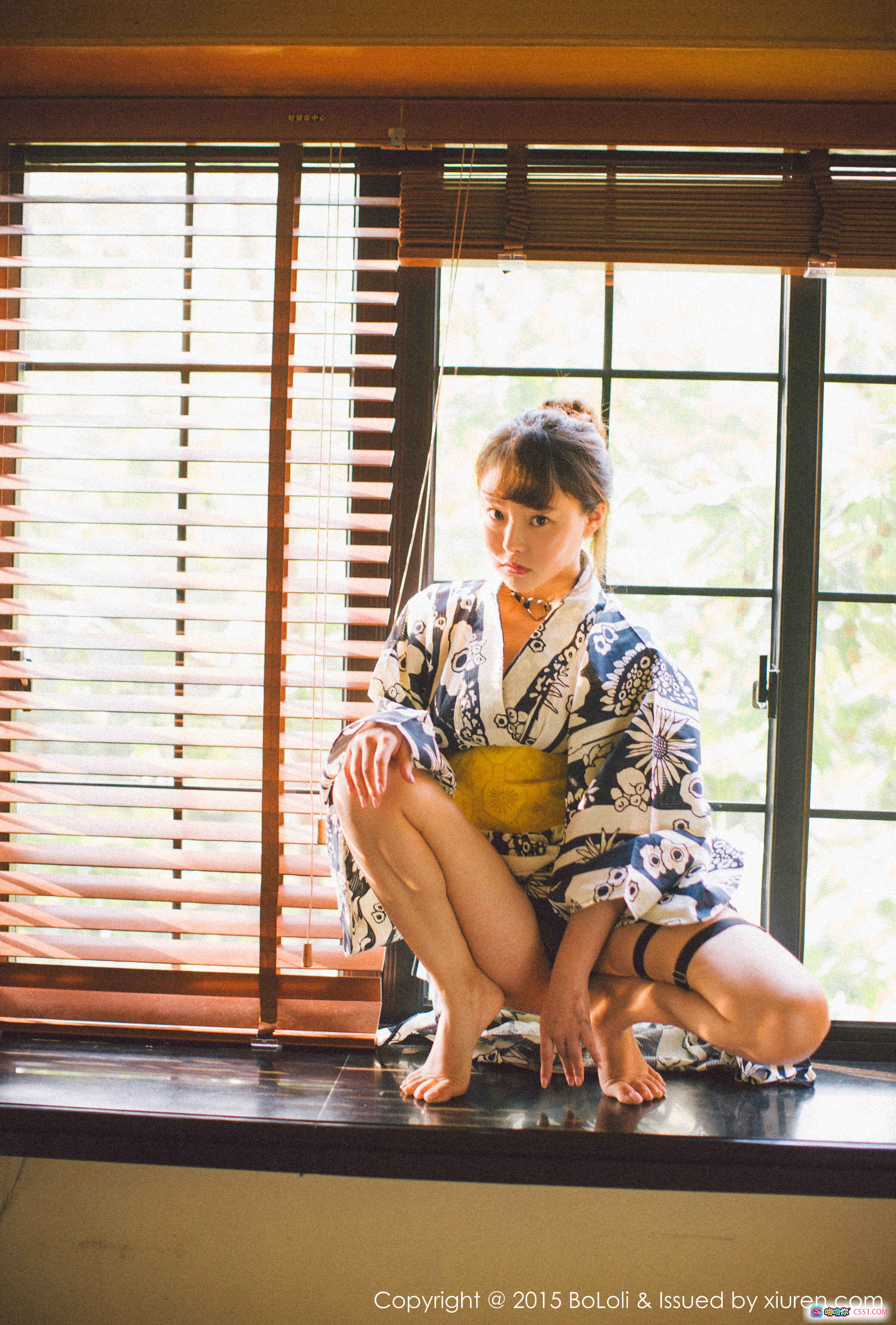 图片[4] - BoLoli波萝社Vol.056柳侑绮Sevenbaby日式和风写真 窗边美腿吊带袜少女私房摄影 2015年9月11日发布 - 就要吻