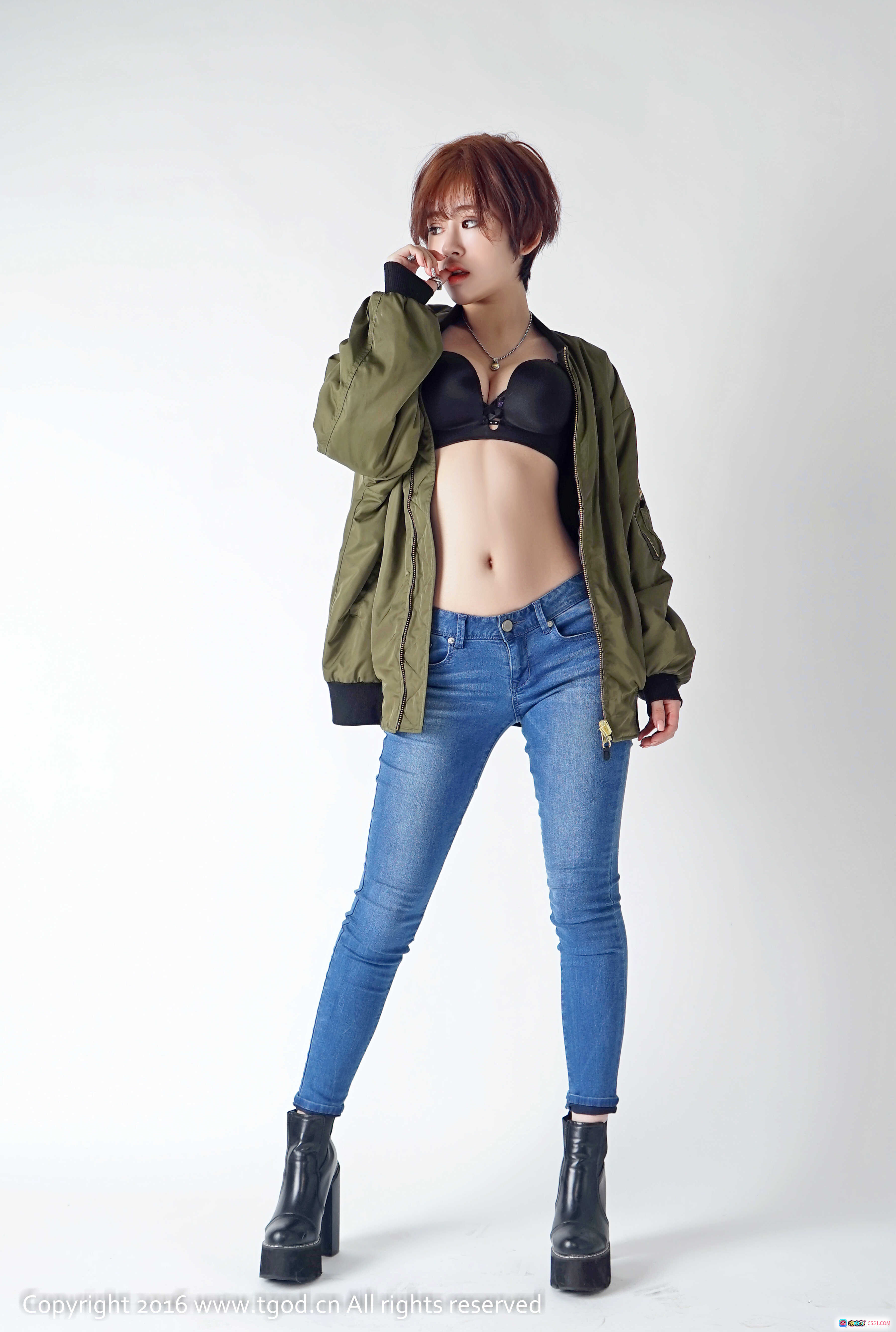 图片[9] - 赵亚男短发写真 | 白衬衫黑内衣性感造型 | TGOD推女神2016精选高清图集 - 就要吻