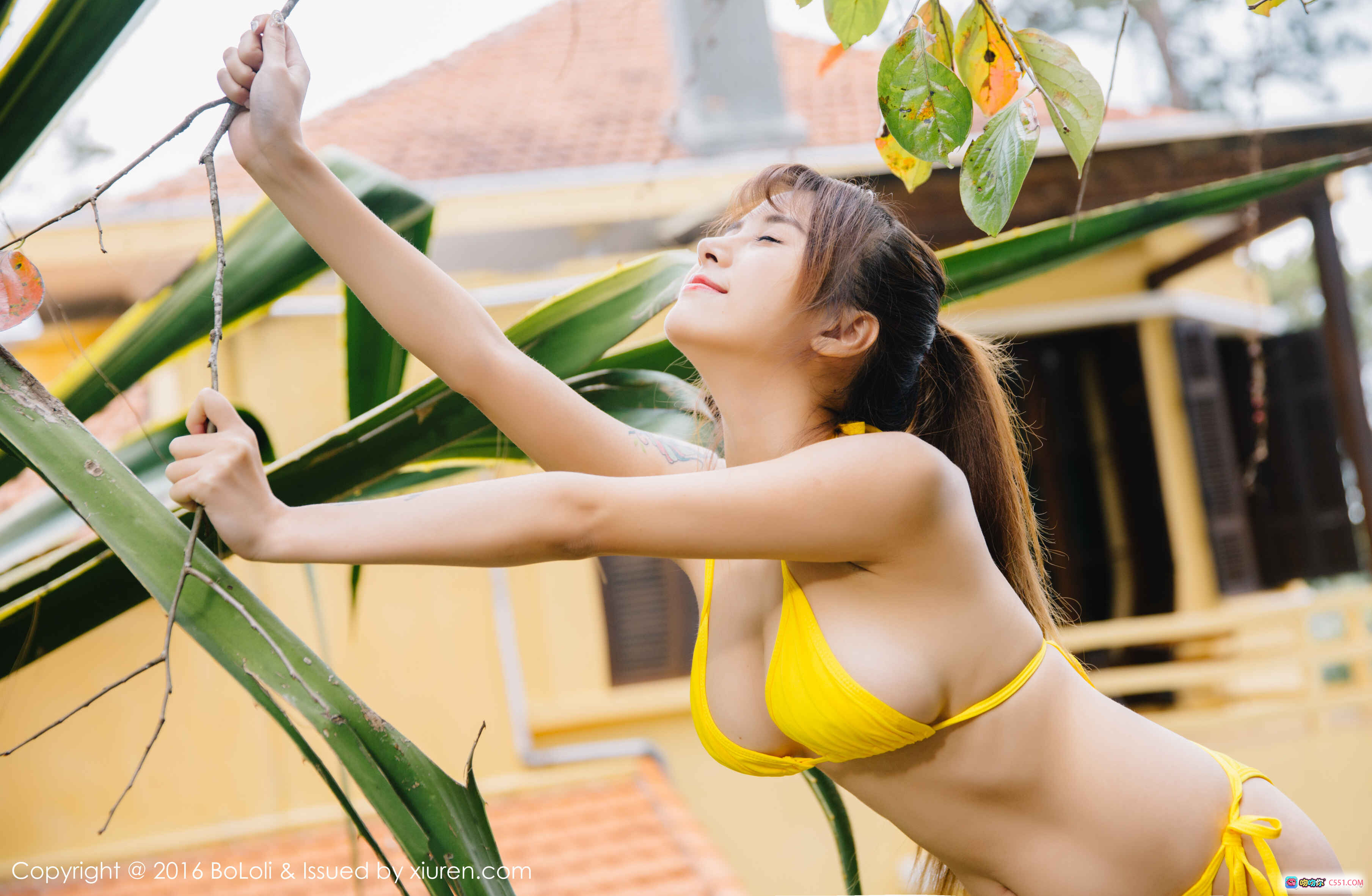 图片[6] - 夏美酱蓝白比基尼性感写真 | BoLoli波萝社2016Vol.089高清私房美臀特写 - 就要吻