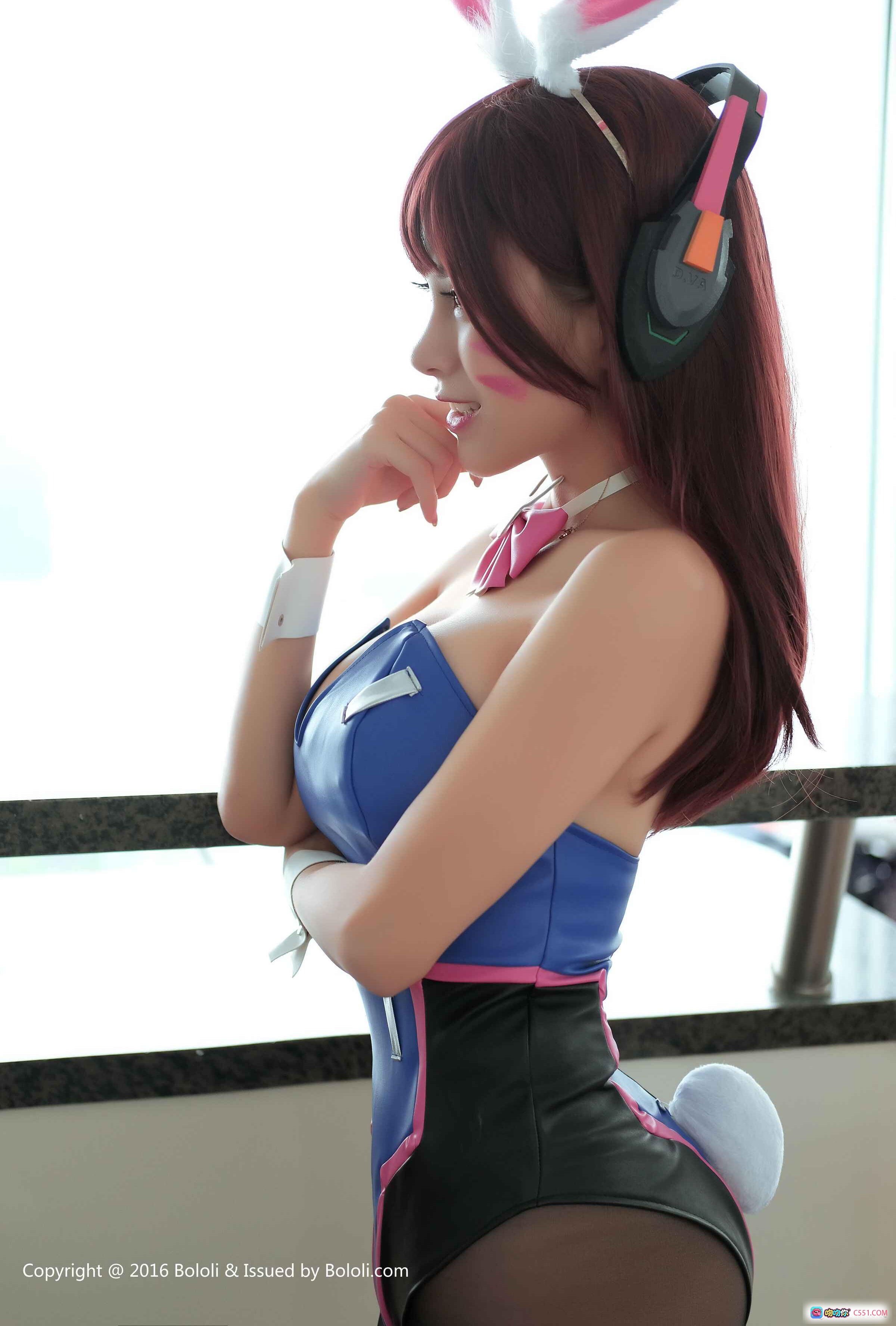 图片[2] - 夏美酱Cosplay写真 | BoLoli波萝社Vol.116 | 蓝色兔女郎装 | 粉色蝴蝶结 | 萌系少女风 | 2018年5月10日发布 - 就要吻