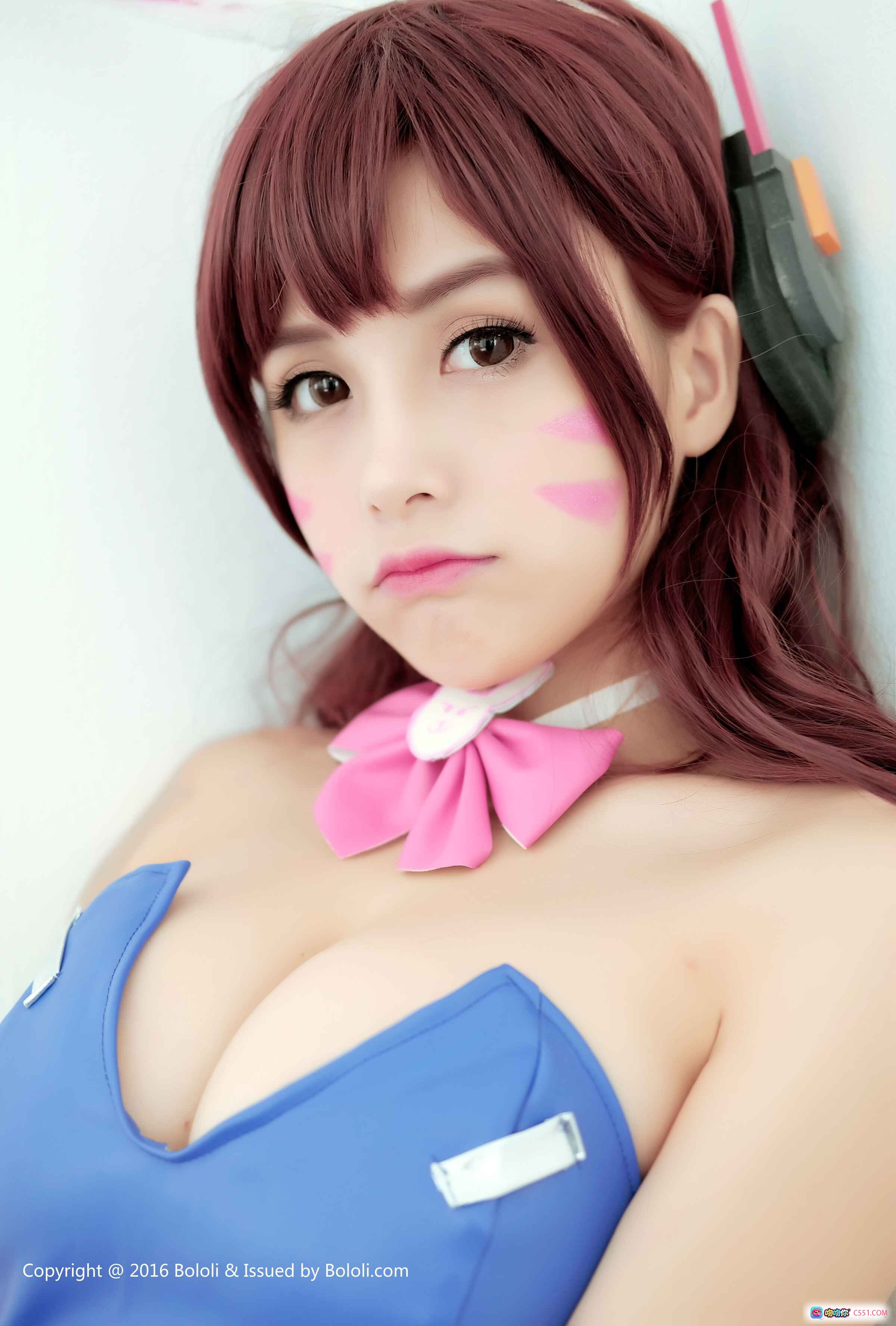 图片[6] - 夏美酱Cosplay写真 | BoLoli波萝社Vol.116 | 蓝色兔女郎装 | 粉色蝴蝶结 | 萌系少女风 | 2018年5月10日发布 - 就要吻