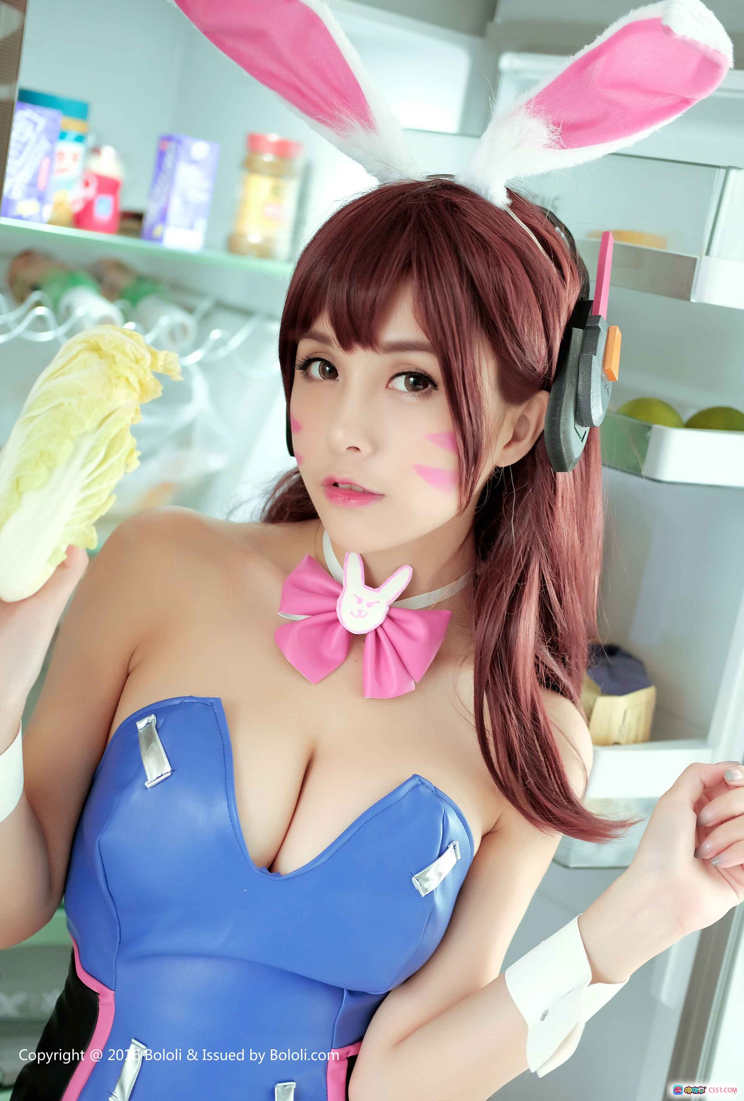 图片[5] - 夏美酱Cosplay写真 | BoLoli波萝社Vol.116 | 蓝色兔女郎装 | 粉色蝴蝶结 | 萌系少女风 | 2018年5月10日发布 - 就要吻