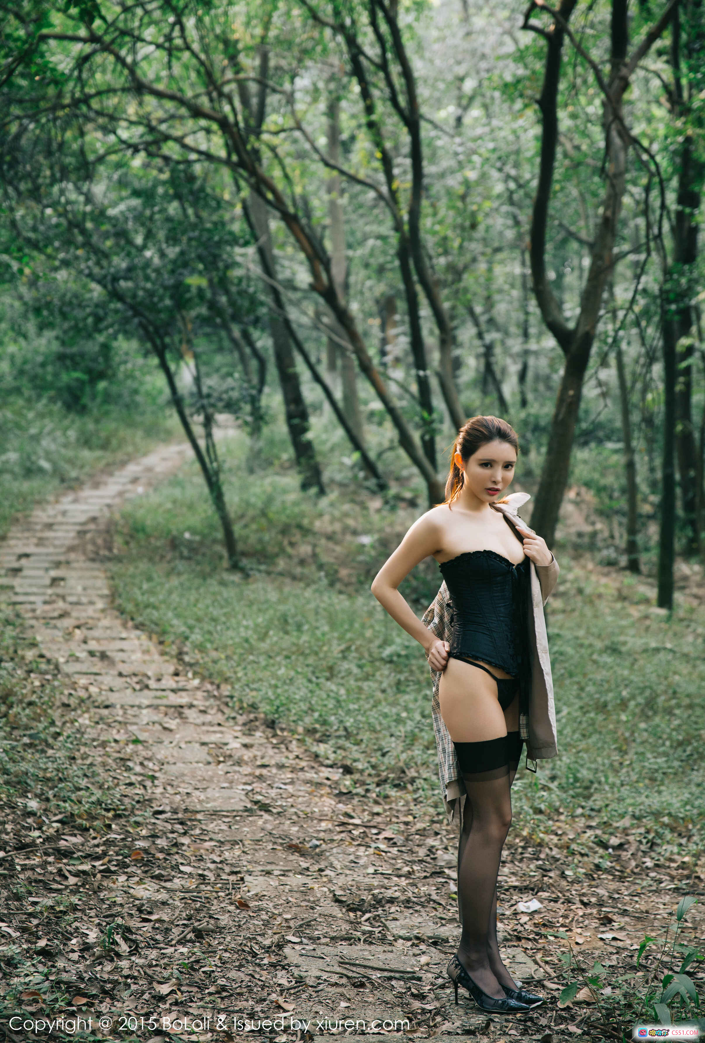 图片[2] - 夏小秋秋秋性感黑蕾丝透视装写真 | BoLoli波萝社2015Vol.073优雅室内私房美图 - 就要吻