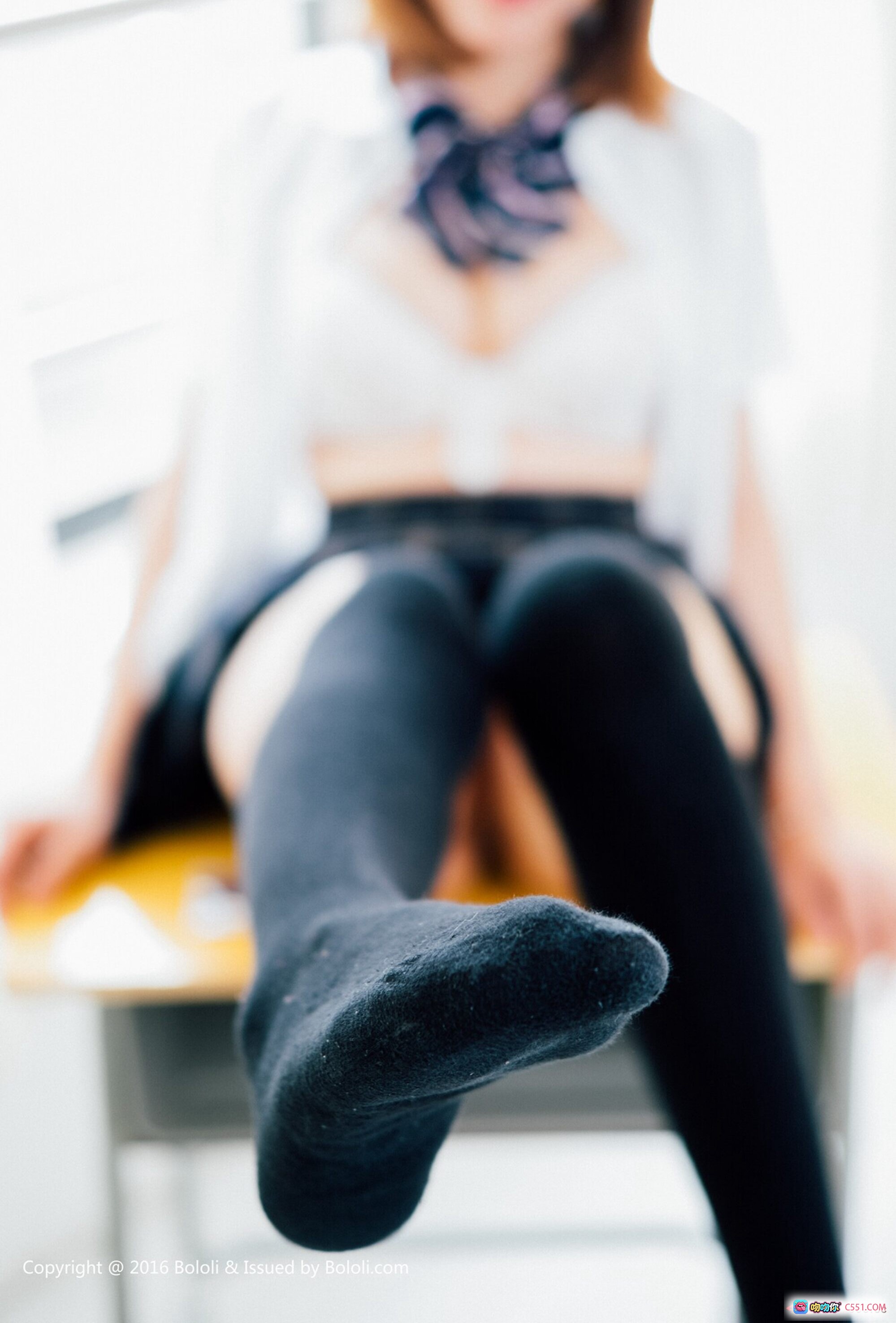 图片[8] - BoLoli波萝社VOL.007 Vivian傲娇萌萌写真 2016.11.18 白衬衫蕾丝内衣蓝领结少女风高清图集 - 就要吻