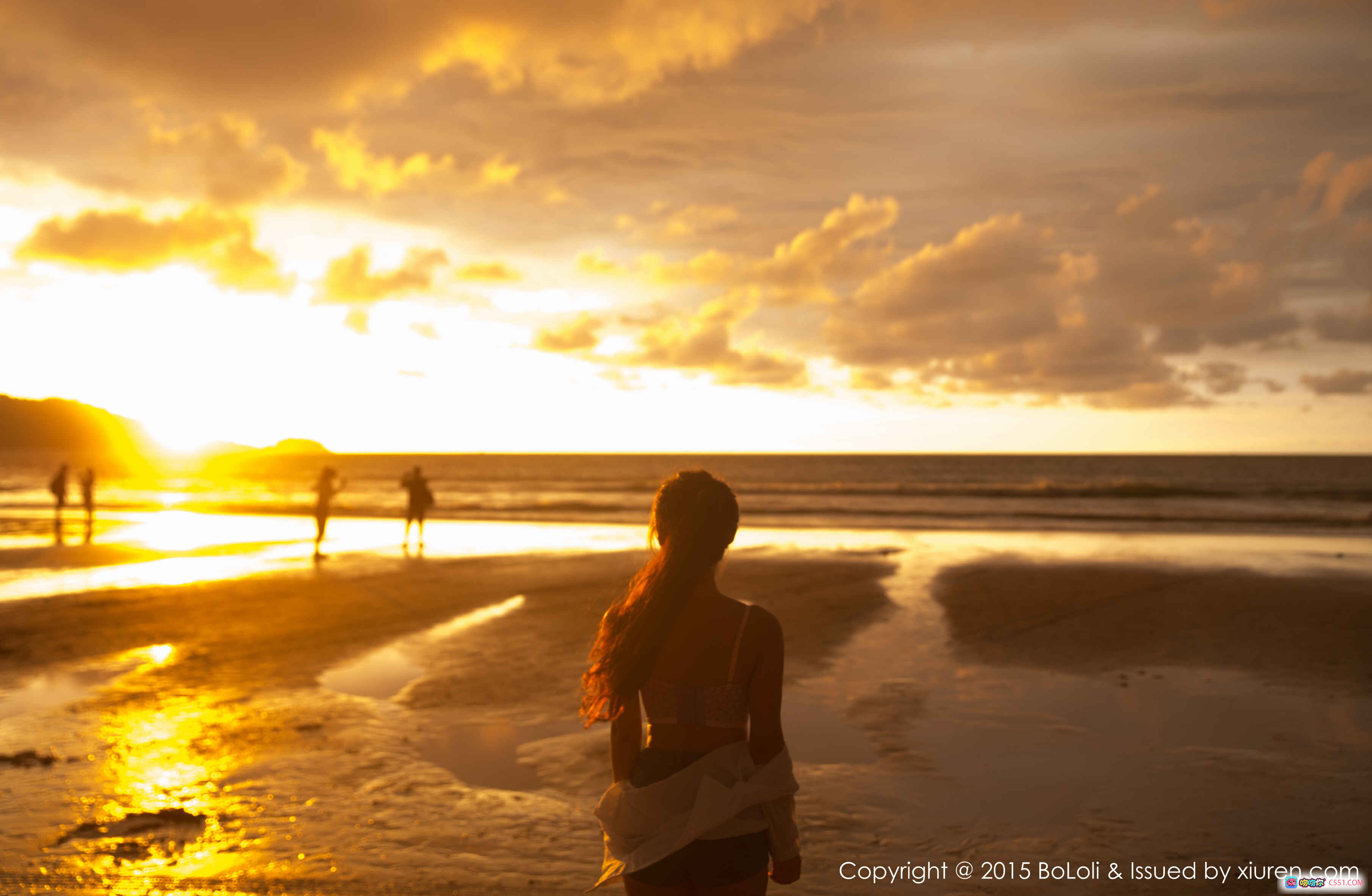 夕阳海滩剪影·柳侑绮Sevenbaby漫步金色海岸·BoLoli波菠社2015 Vol.001 - 就要吻