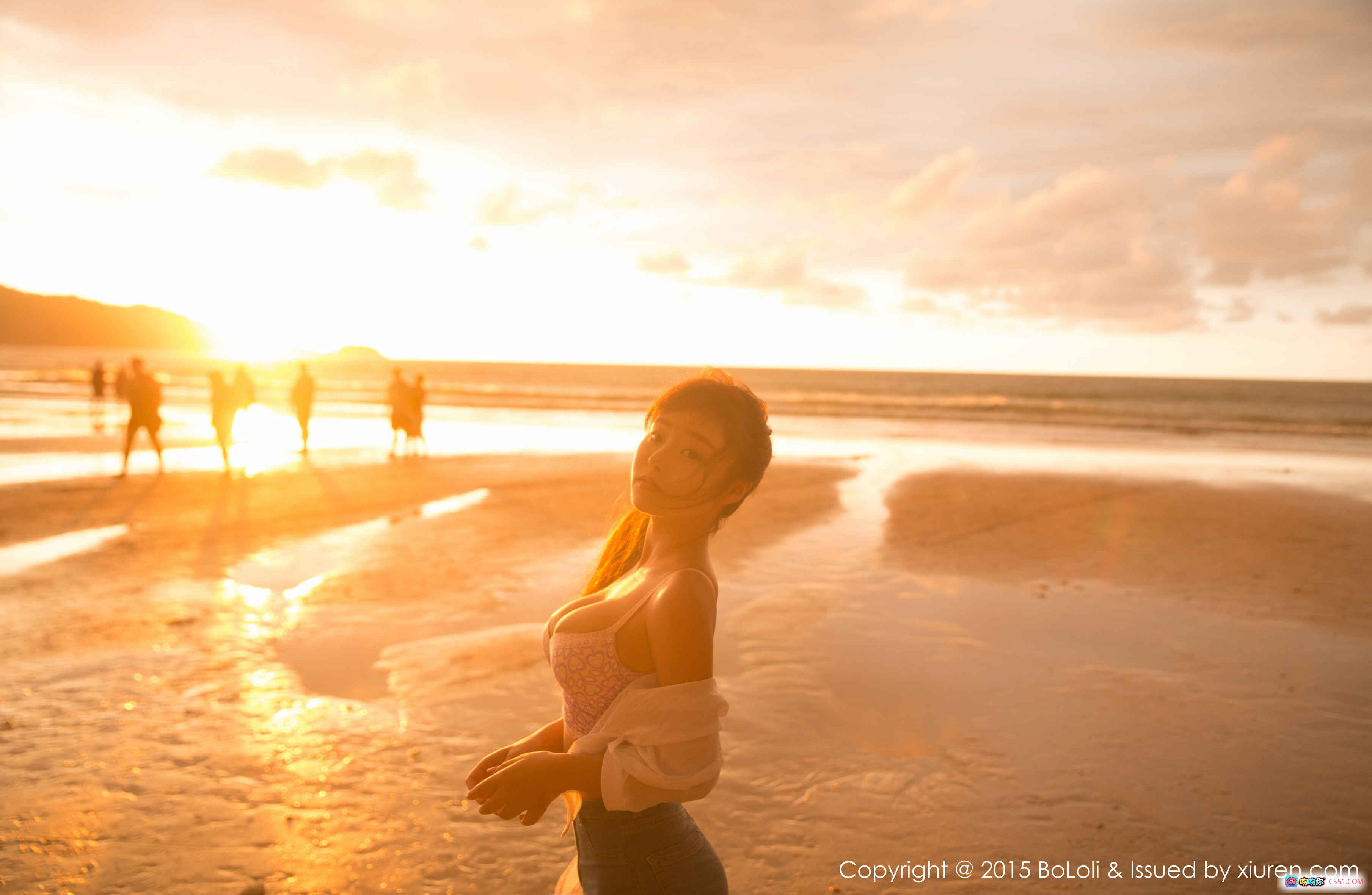 图片[10] - 夕阳海滩剪影·柳侑绮Sevenbaby漫步金色海岸·BoLoli波菠社2015 Vol.001 - 就要吻
