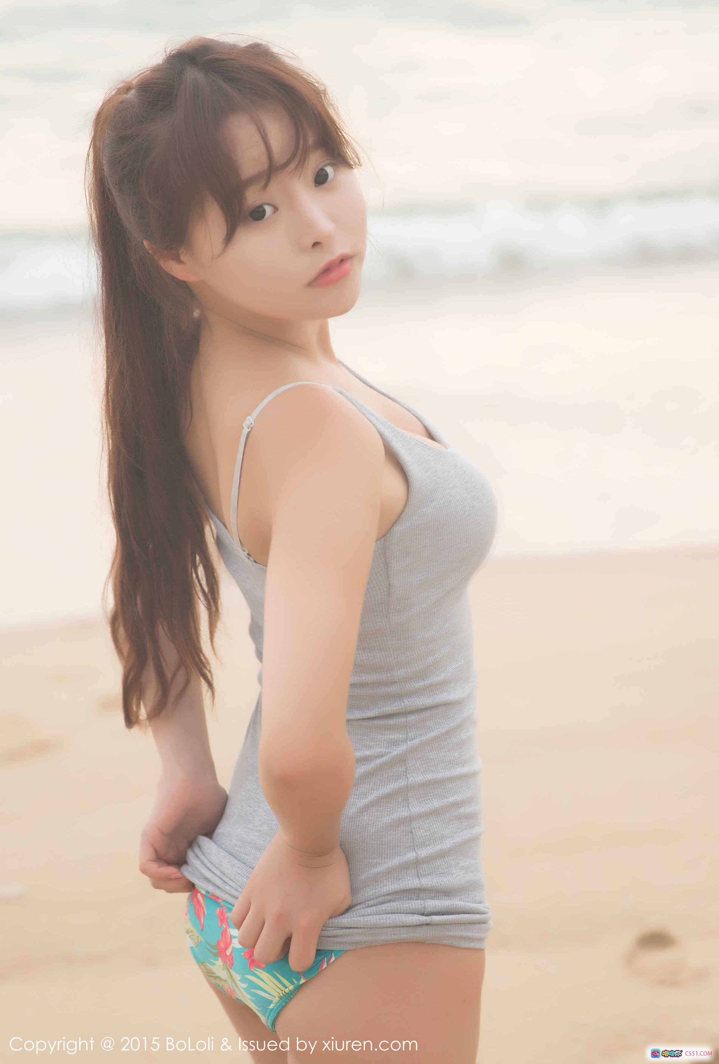 图片[4] - 夕阳海滩剪影·柳侑绮Sevenbaby漫步金色海岸·BoLoli波菠社2015 Vol.001 - 就要吻