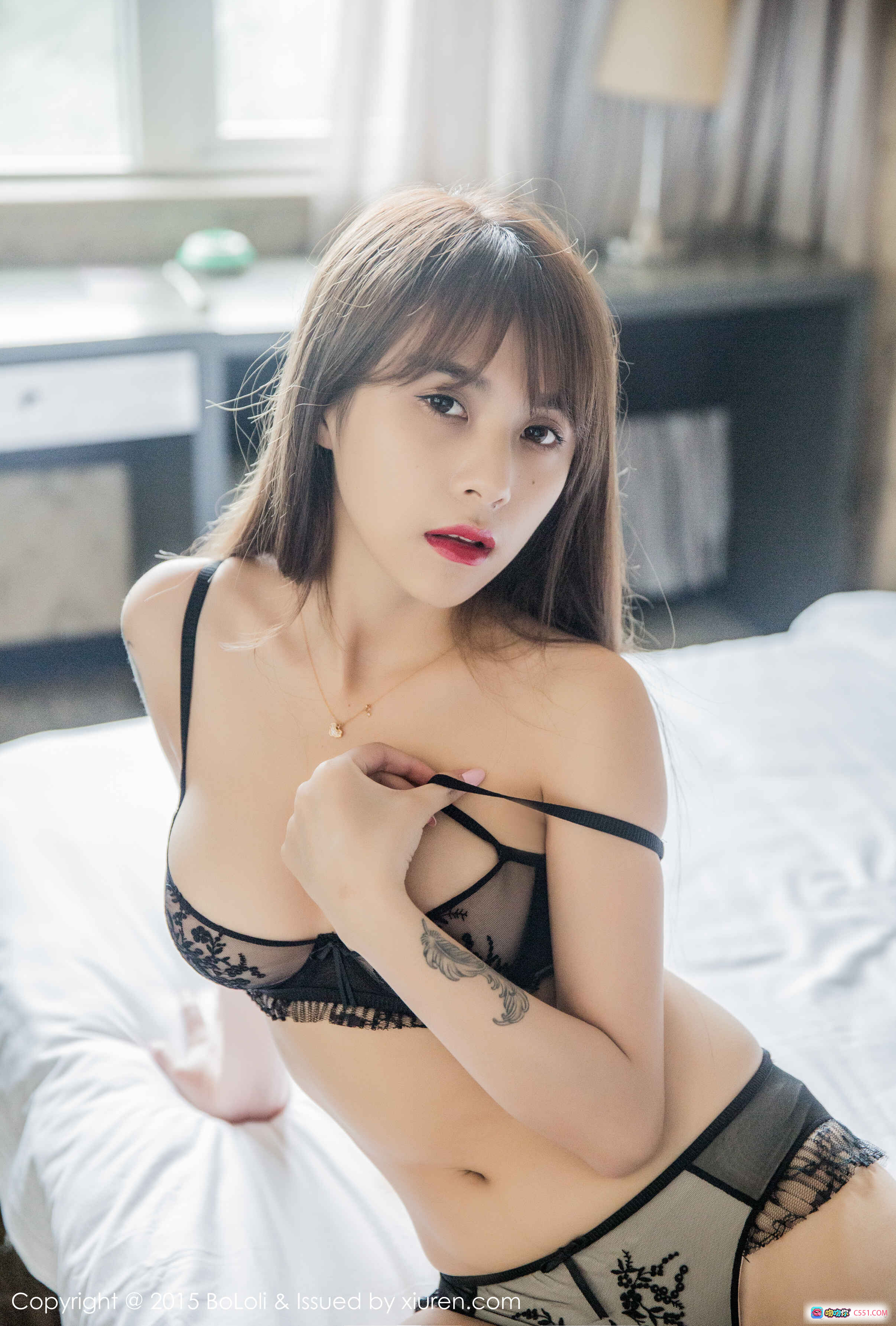 图片[8] - 夏美酱白皙美胸性感写真 | BoLoli波萝社Vol.055 2015.09.09 纹身少女私房照 - 就要吻