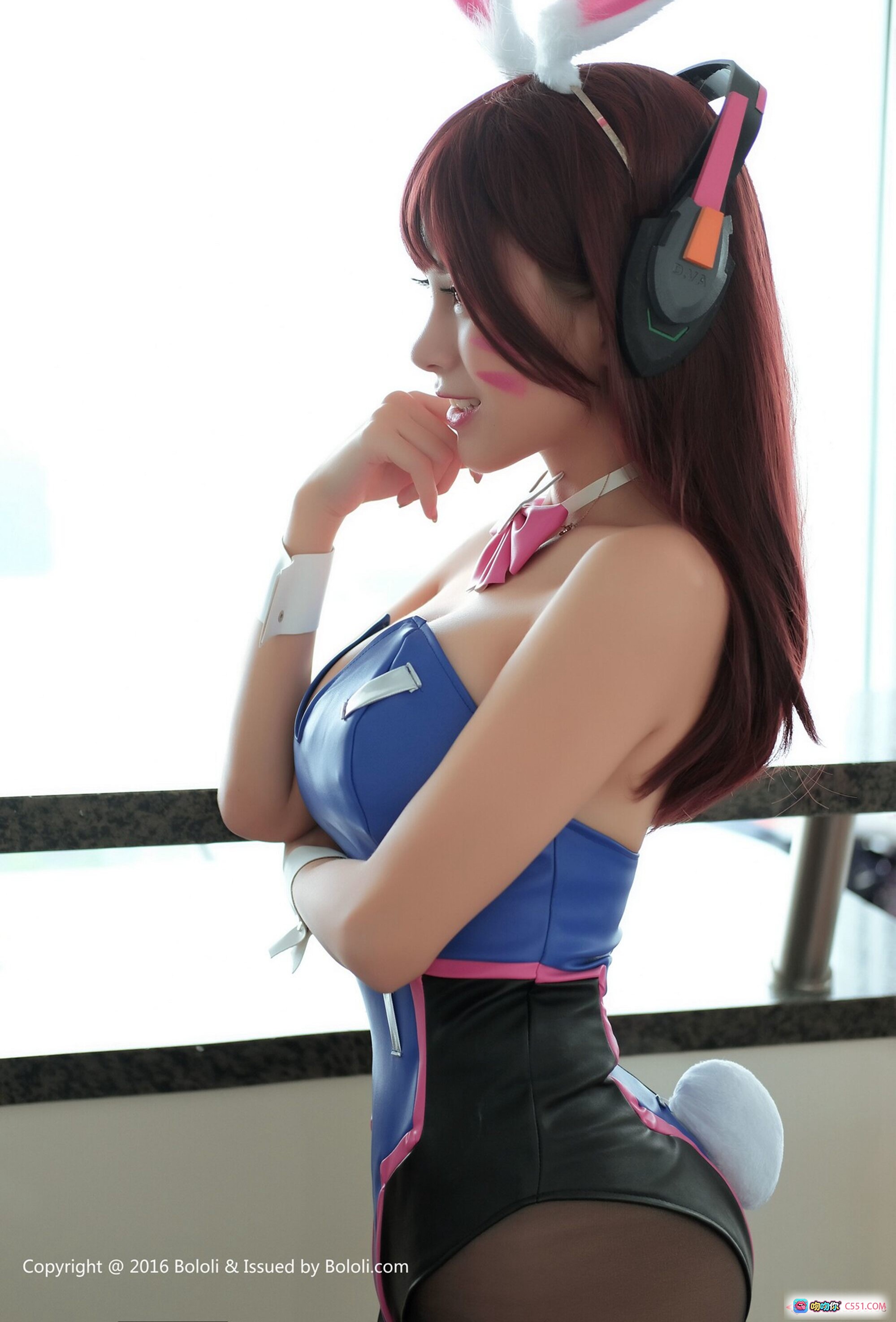 图片[2] - BoLoli波萝社夏美酱Cosplay写真｜兔耳蓝裙粉蝴蝶结甜美性感造型｜2016年12月29日VOL.013高清图集 - 就要吻