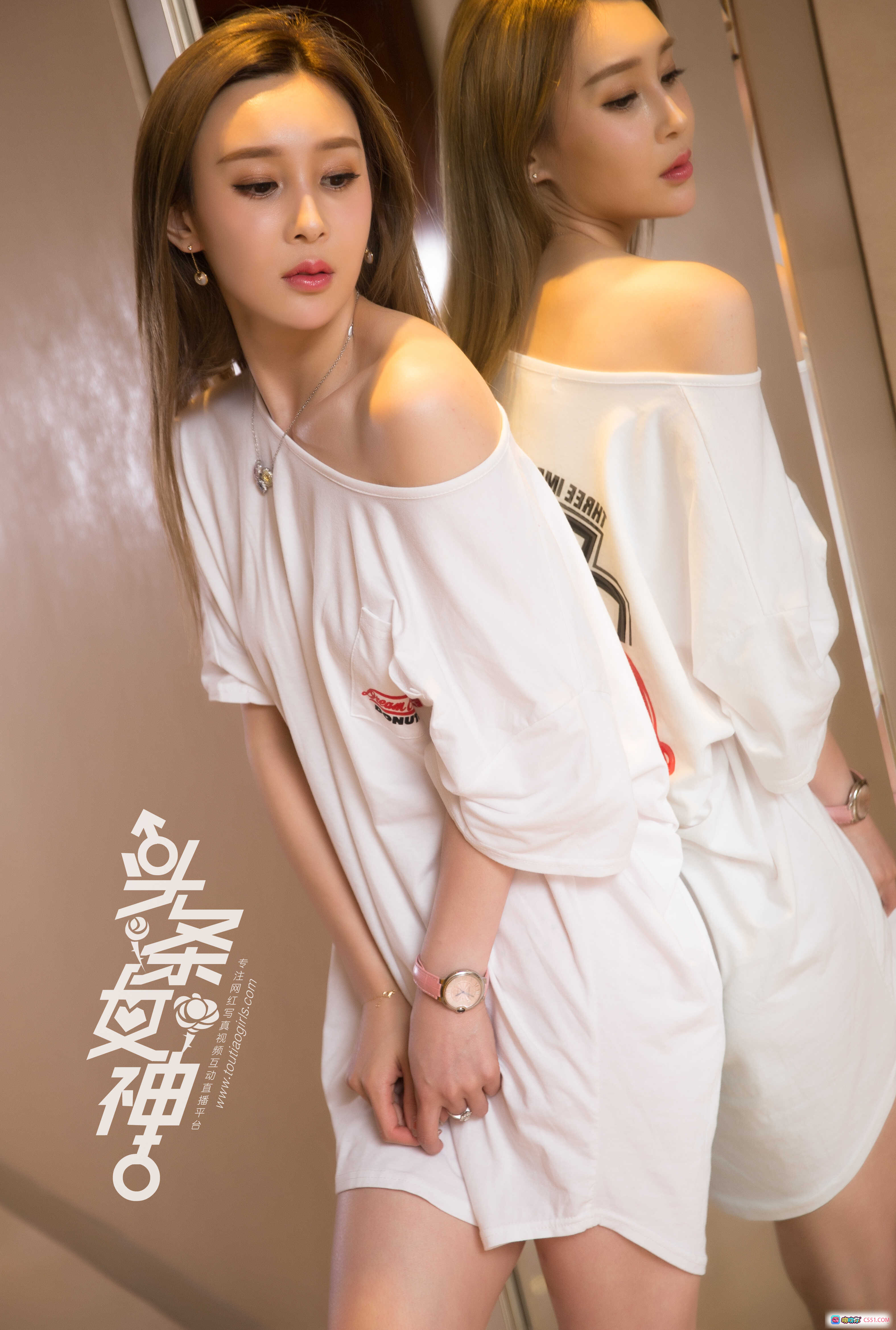 图片[6] - 头条女神申美嫣2018写真 | 白裙露肩美腿坐窗边 | 极品气质女神高清图集 - 就要吻