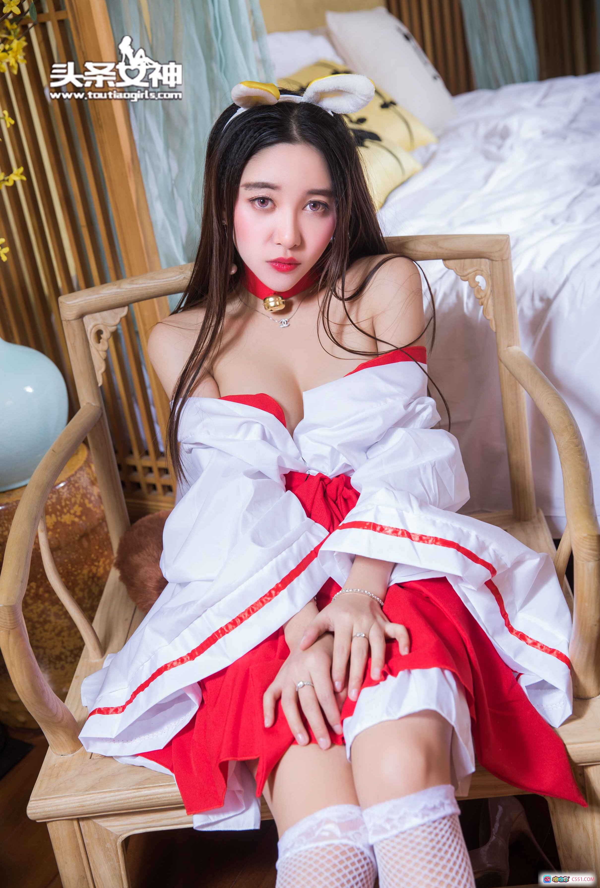 图片[7] - 白鬼院凛凛蝶cos李梓熙日系和风写真 粉伞渔网袜木屐少女 头条女神2017经典造型 - 就要吻