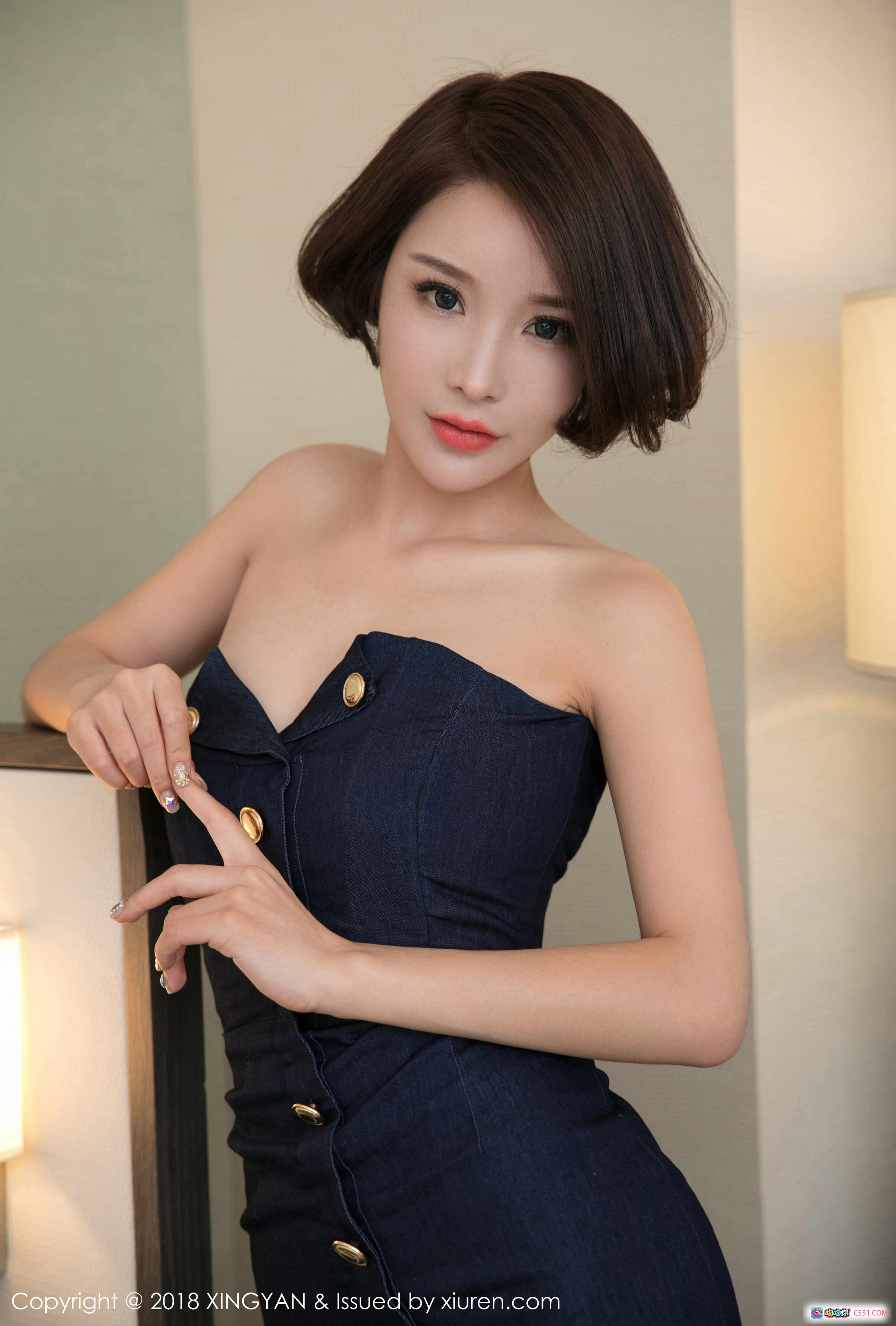 图片[5] - 琳希性感写真 | 白色蕾丝内衣 | 甜美短发 | 私房美拍 | XINGYAN星颜社 VOL.014 2018.01.11 - 就要吻