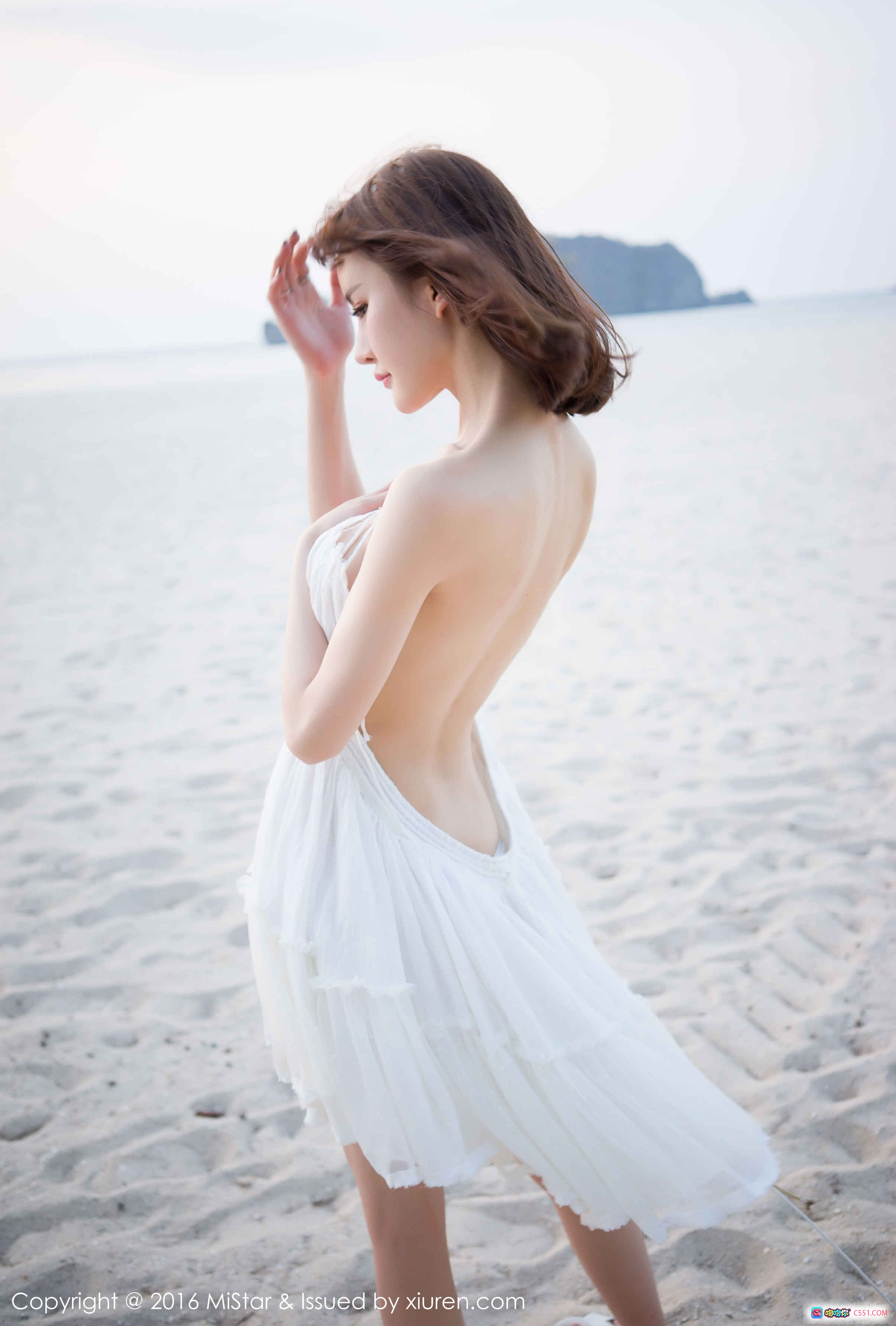 图片[4] - Cheryl青树海边白裙写真 | MiStar2016 VOL.110 | 清新自然海岸人像摄影 - 就要吻