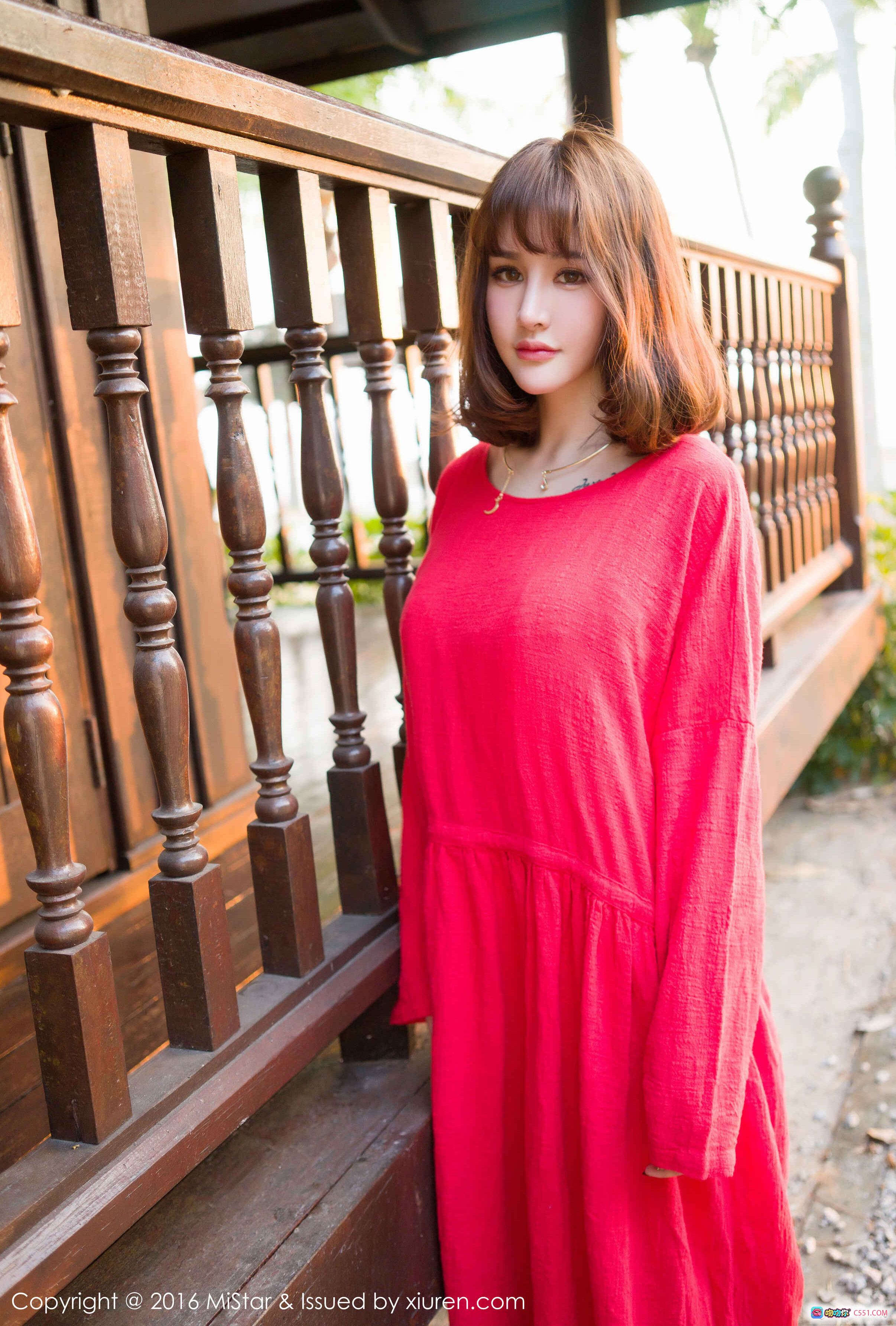 图片[10] - Cheryl青树热带风情比基尼写真｜粉色泳装+花饰发型+自然光拍摄｜MiStar2016 VOL.102高清美图 - 就要吻