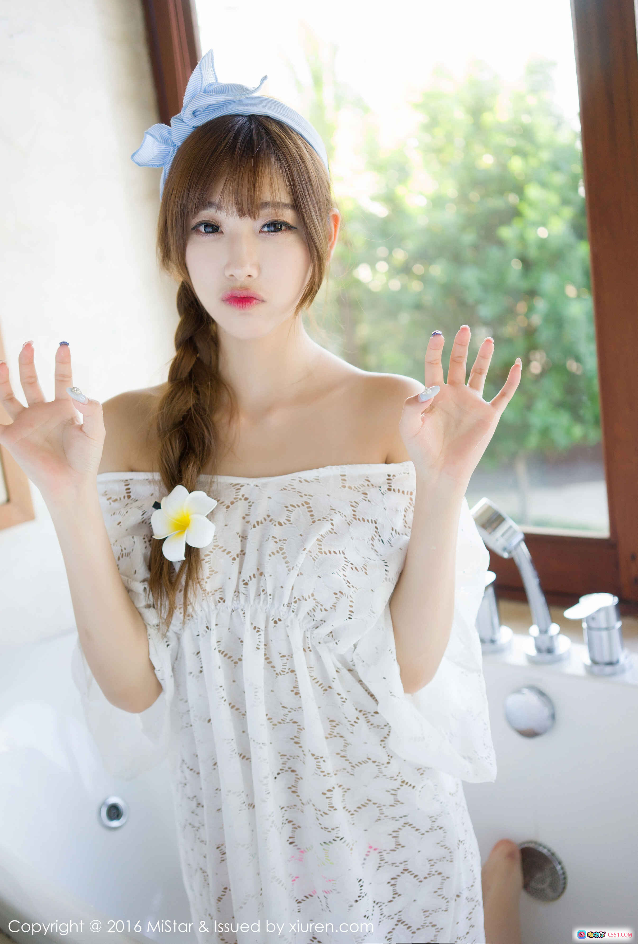 图片[9] - MiStar糖心CC泳装写真 | 花色比基尼浴室美拍 | 甜美双马尾少女风 | 2016高清摄影集 - 就要吻