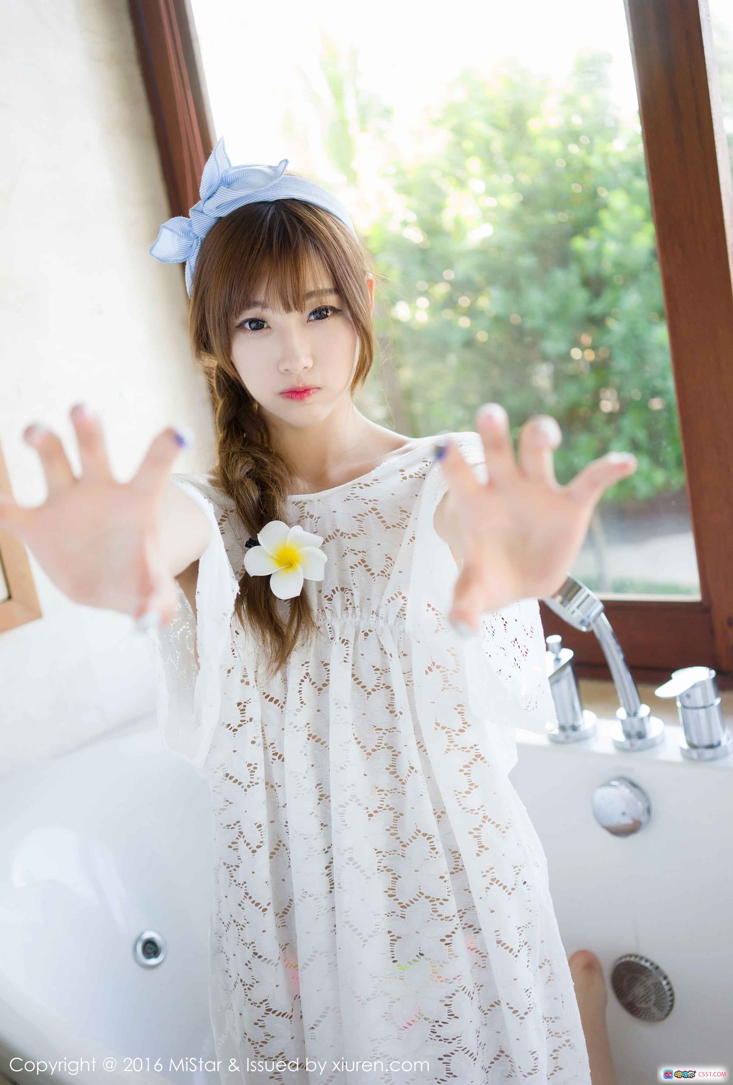 图片[6] - MiStar糖心CC泳装写真 | 花色比基尼浴室美拍 | 甜美双马尾少女风 | 2016高清摄影集 - 就要吻