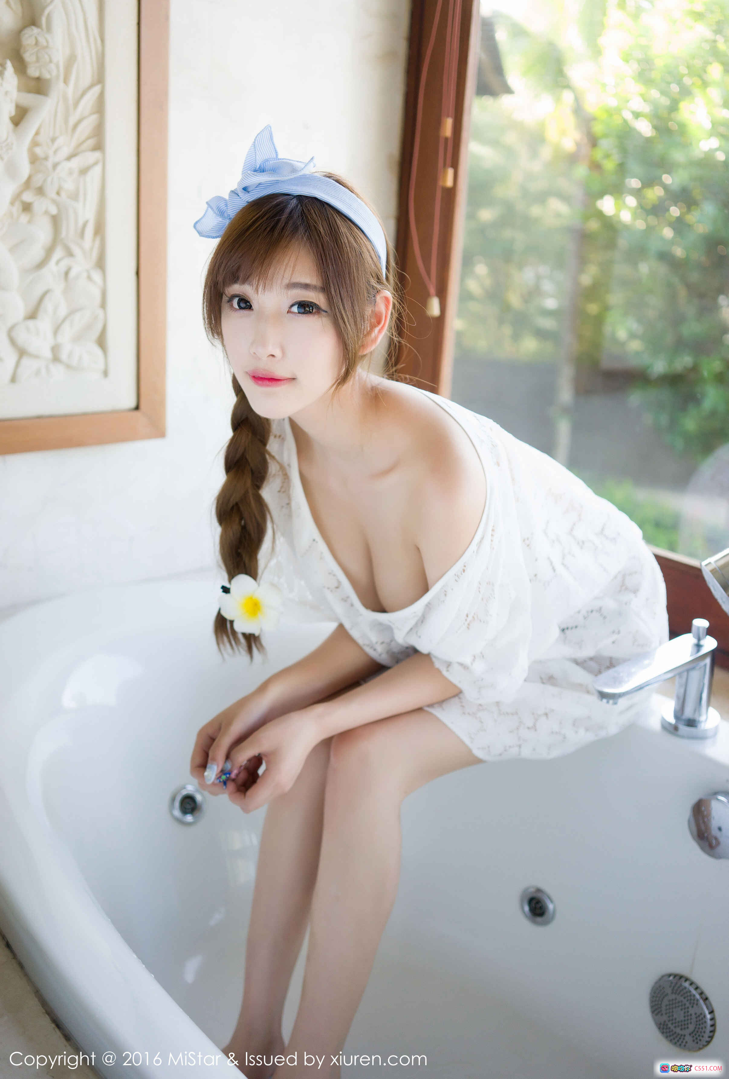 图片[10] - MiStar糖心CC泳装写真 | 花色比基尼浴室美拍 | 甜美双马尾少女风 | 2016高清摄影集 - 就要吻