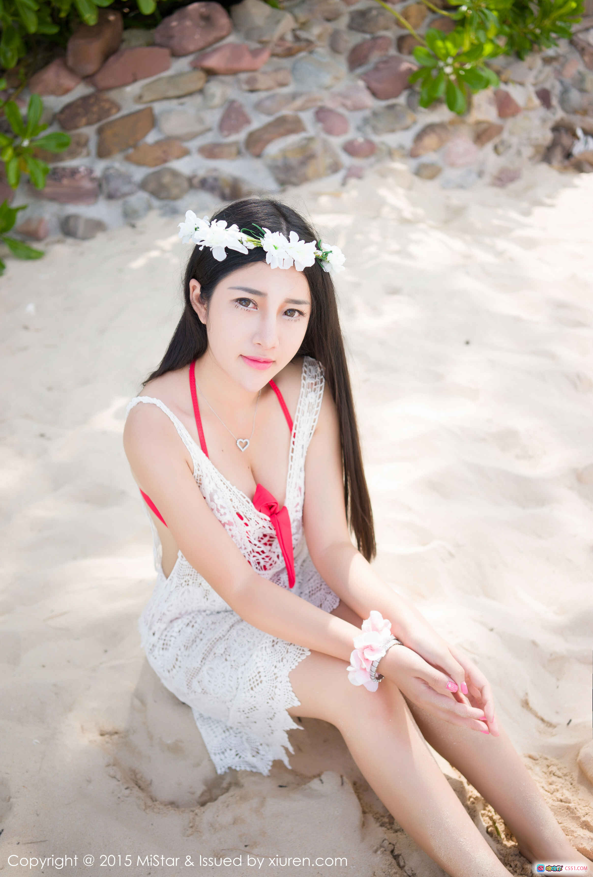 图片[5] - 嘉嘉Tiffany泳池写真 | 蓝色水手服少女 | 甜美笑容性感身材 | MiStar2015 VOL.038户外拍摄 - 就要吻