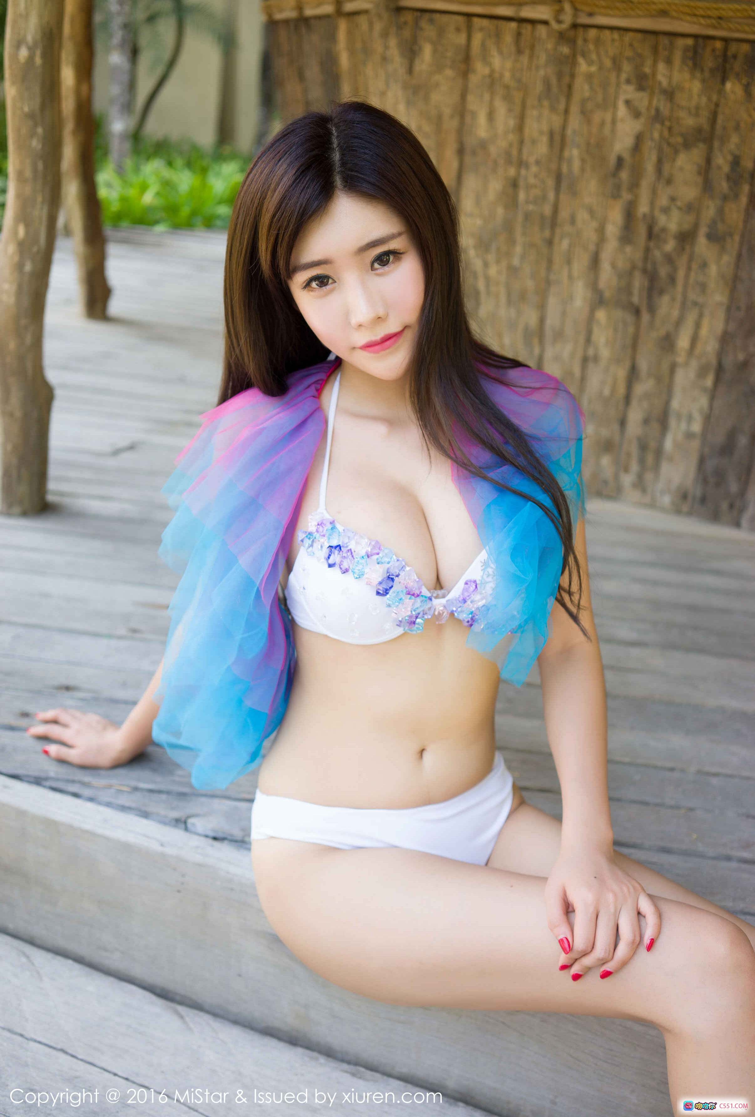 图片[10] - 程小烦不烦粉色比基尼泳装写真 | MiStar2016 VOL.078 热带度假风美女外拍 | 清新自然性感美拍 - 就要吻