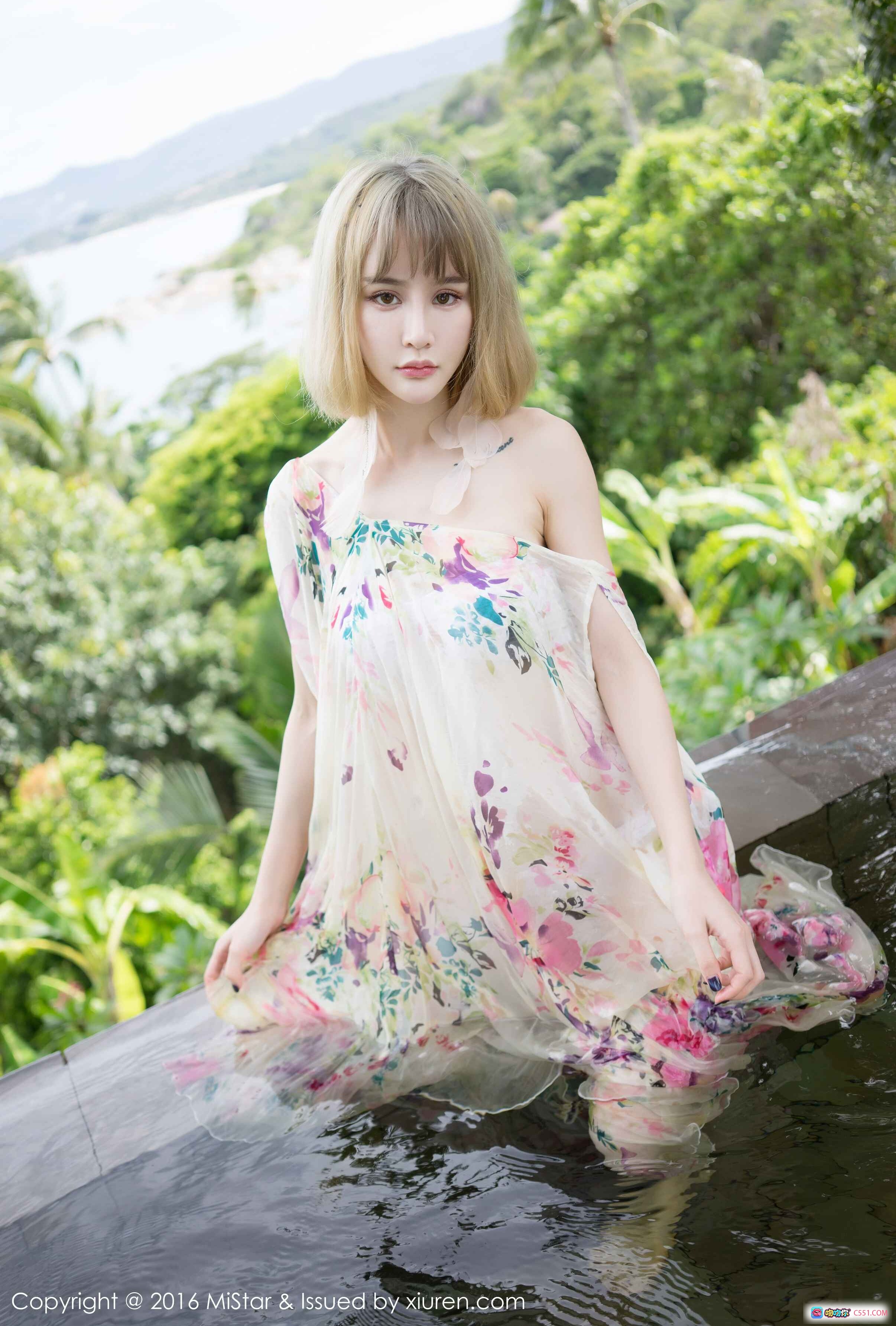 图片[5] - Cheryl青树豹纹长裙写真 | MiStar2016 VOL.131 热带植物背景性感美腿高清图集 - 就要吻