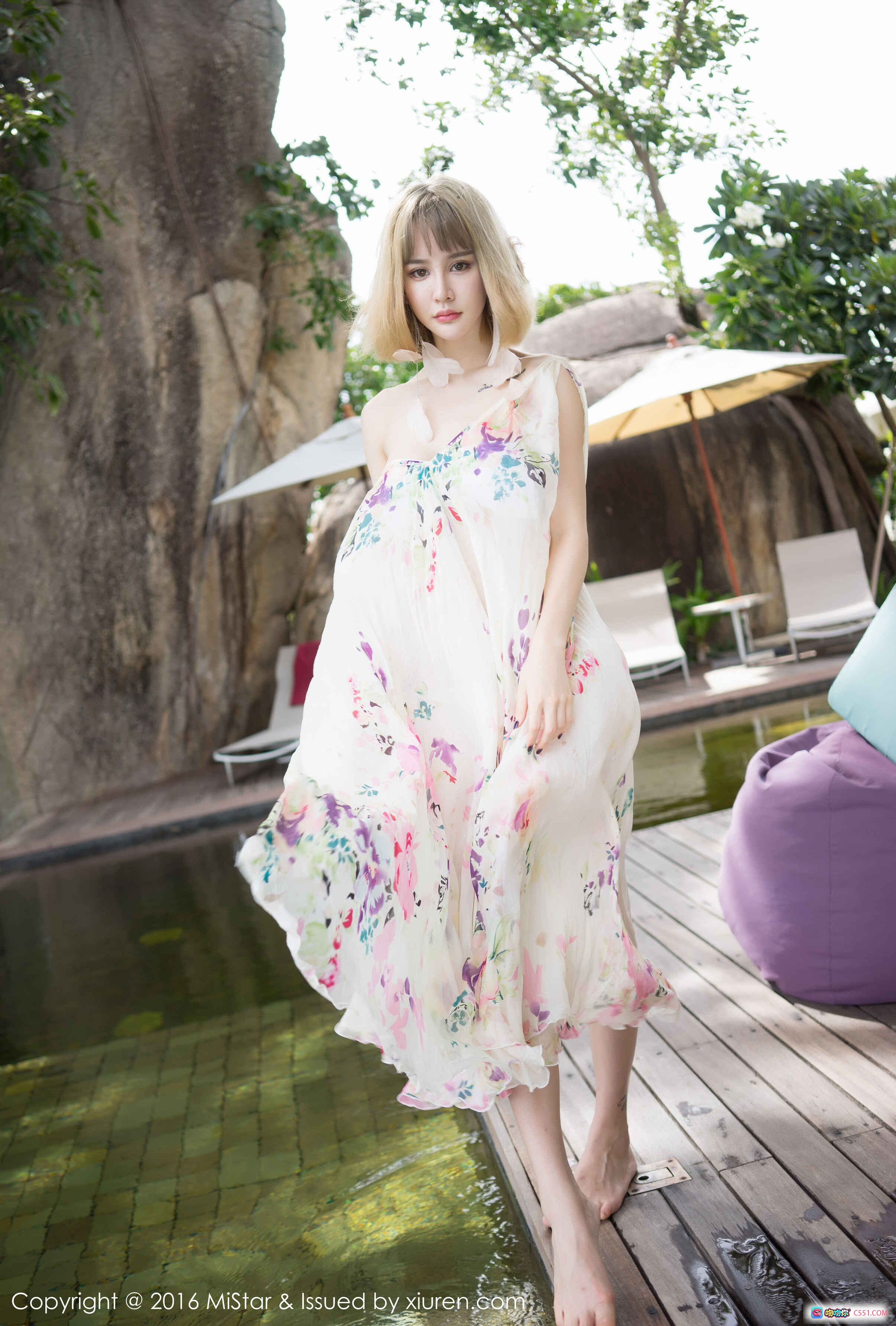 图片[3] - Cheryl青树豹纹长裙写真 | MiStar2016 VOL.131 热带植物背景性感美腿高清图集 - 就要吻