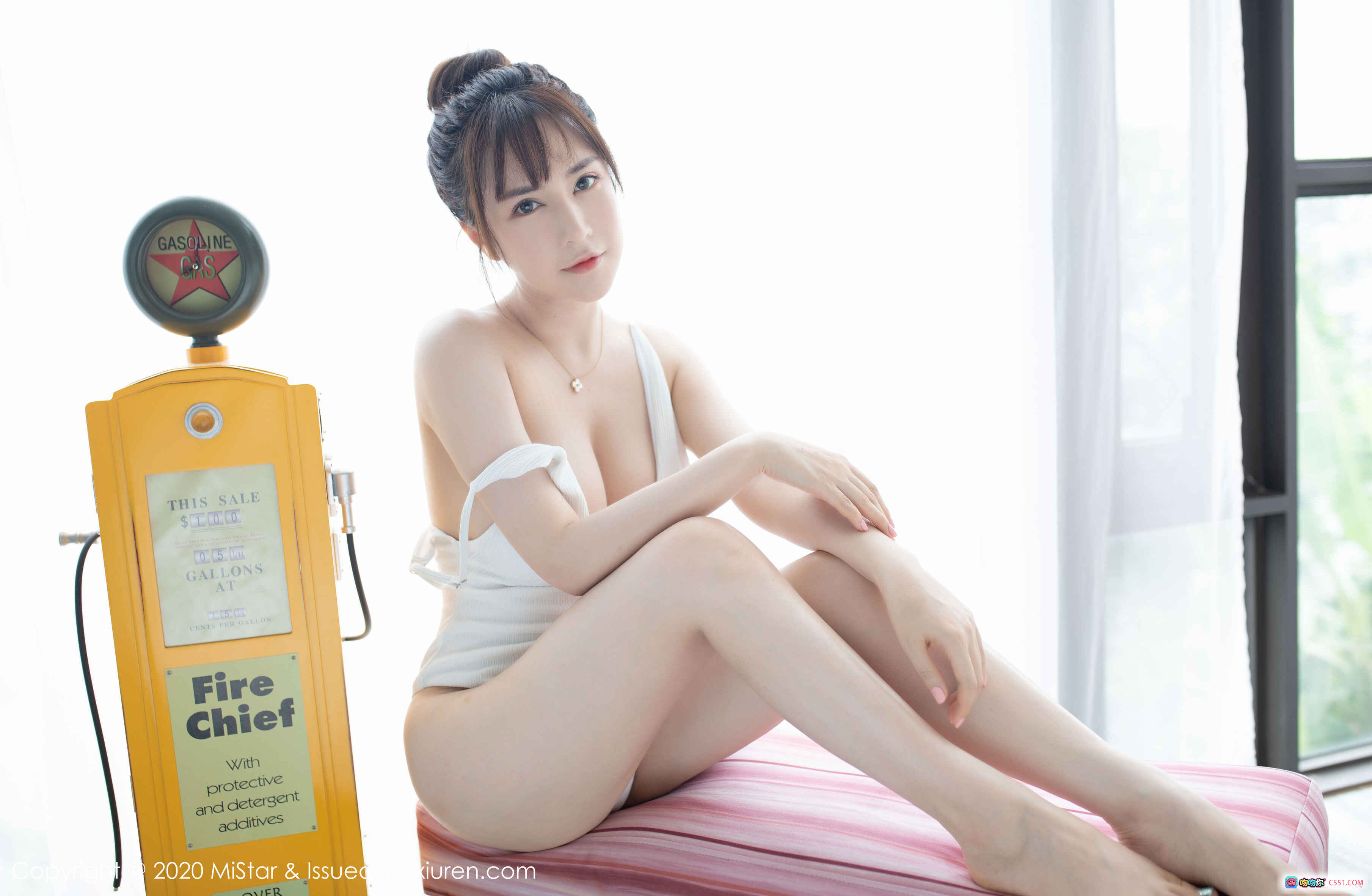 图片[5] - 夏希子性感写真 | MiStar Vol.320 白色吊带裙美腿私房照 2020年2月20日发布 - 就要吻