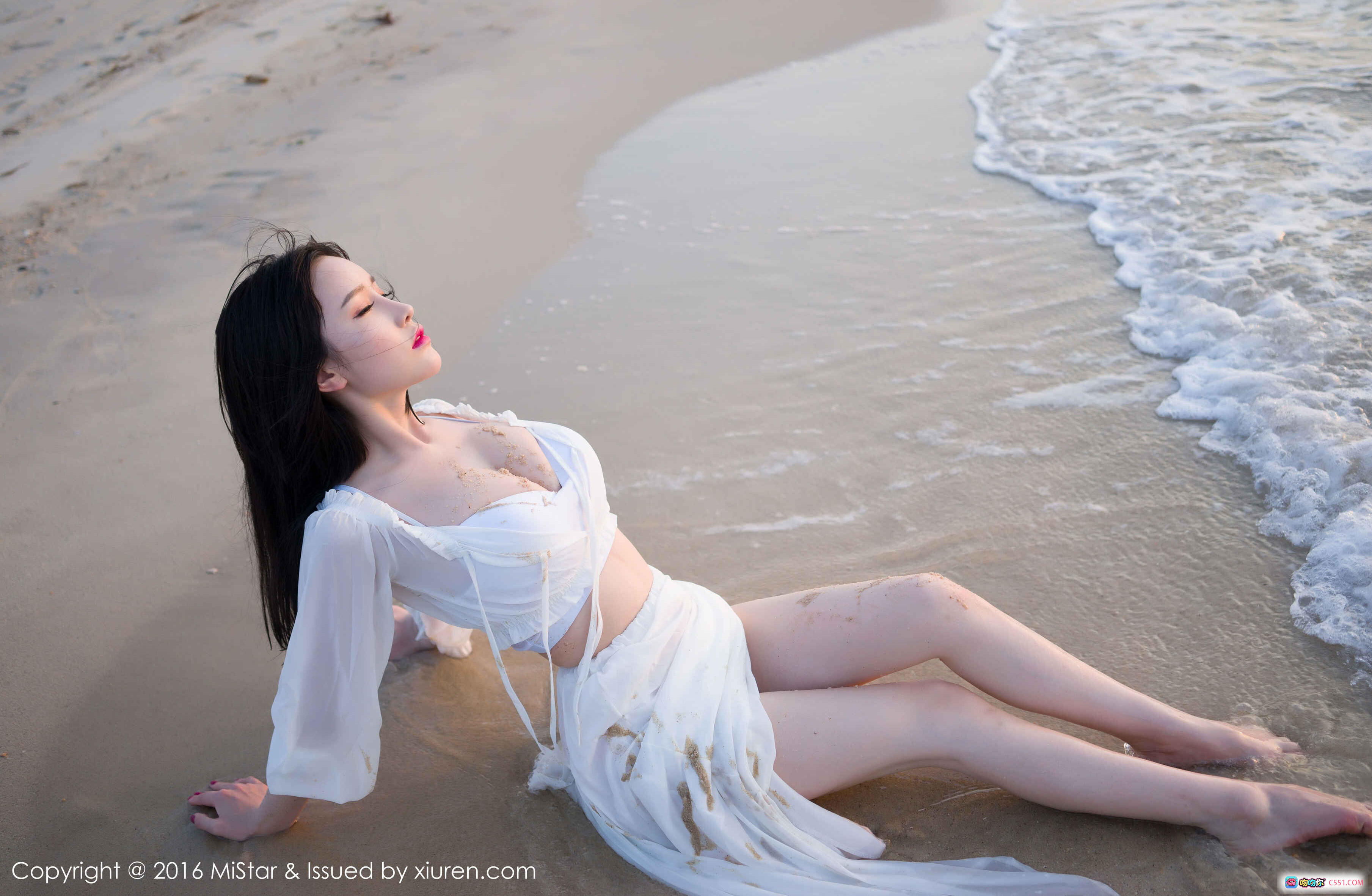 图片[8] - MiStar VOL.106 于姬Una 海滩白裙湿身写真 美女沙滩诱惑 沙滩波浪性感大片 2016年高清摄影 - 就要吻