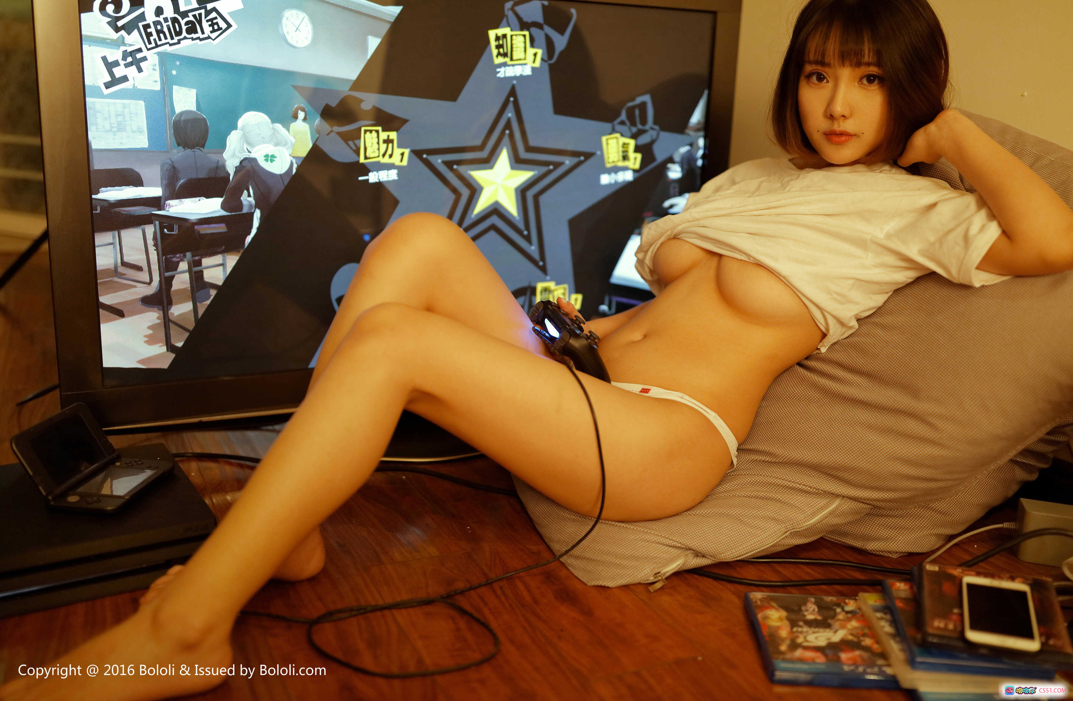 图片[8] - BoLoli波萝社小魔女奈奈私房写真 | 甜美短发少女 | 白色床单遮掩 | 室内温馨氛围 | 2017年4月26日VOL.048 - 就要吻