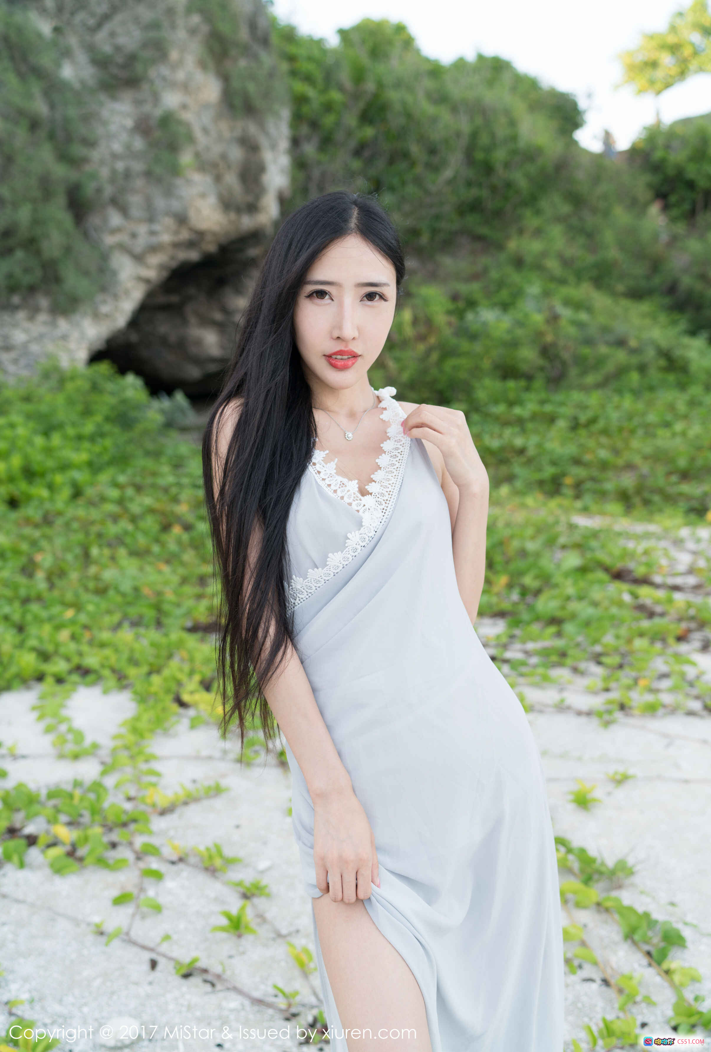 图片[2] - 余心曼白色比基尼写真 | MiStar VOL.180 2017.07.28 | 长发性感泳装美女户外拍摄 - 就要吻