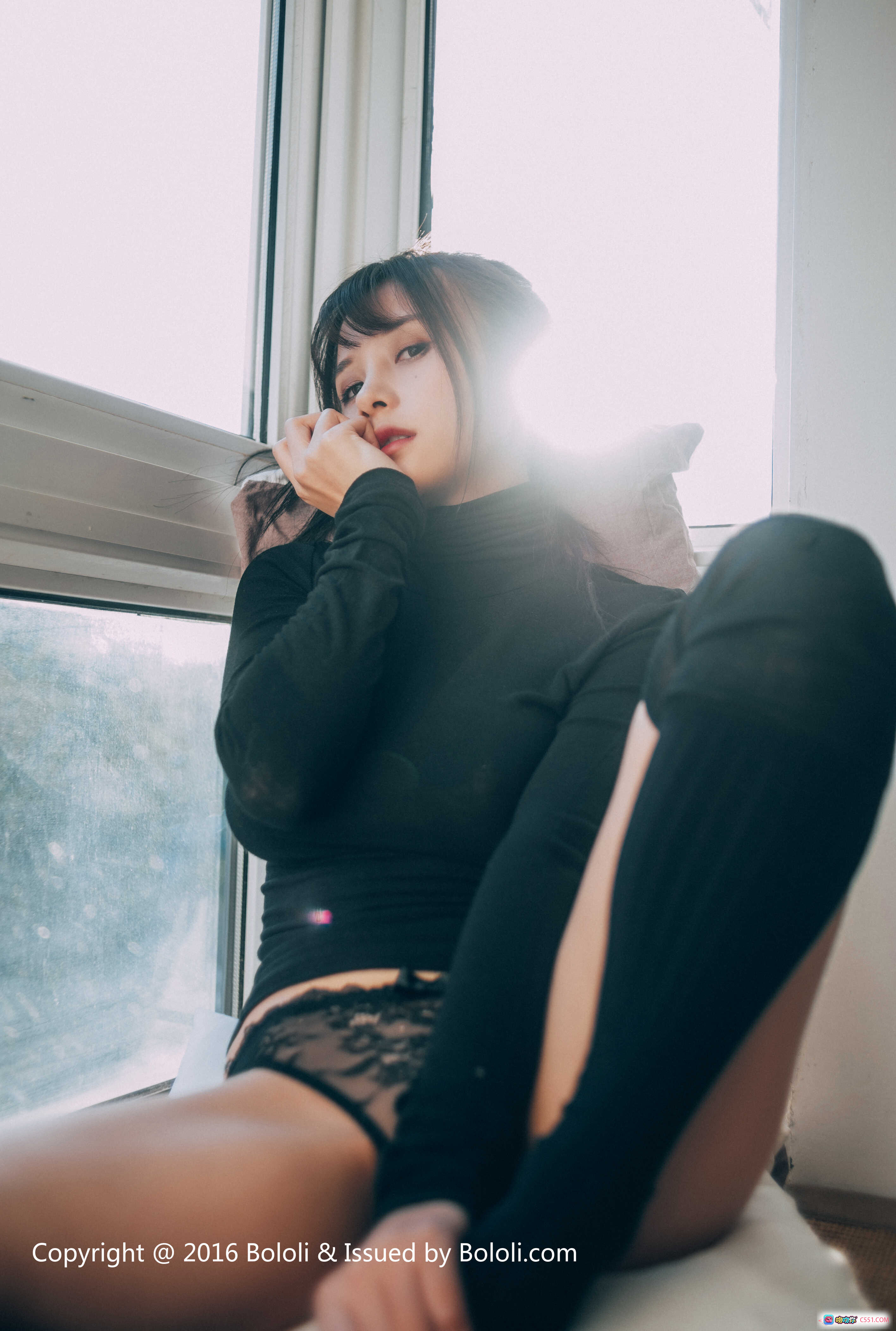 图片[2] - 夏美酱黑色诱惑写真 | BoLoli波萝社VOL.029 | 31P高清美图 | 黑色蕾丝内衣性感私房照 - 就要吻