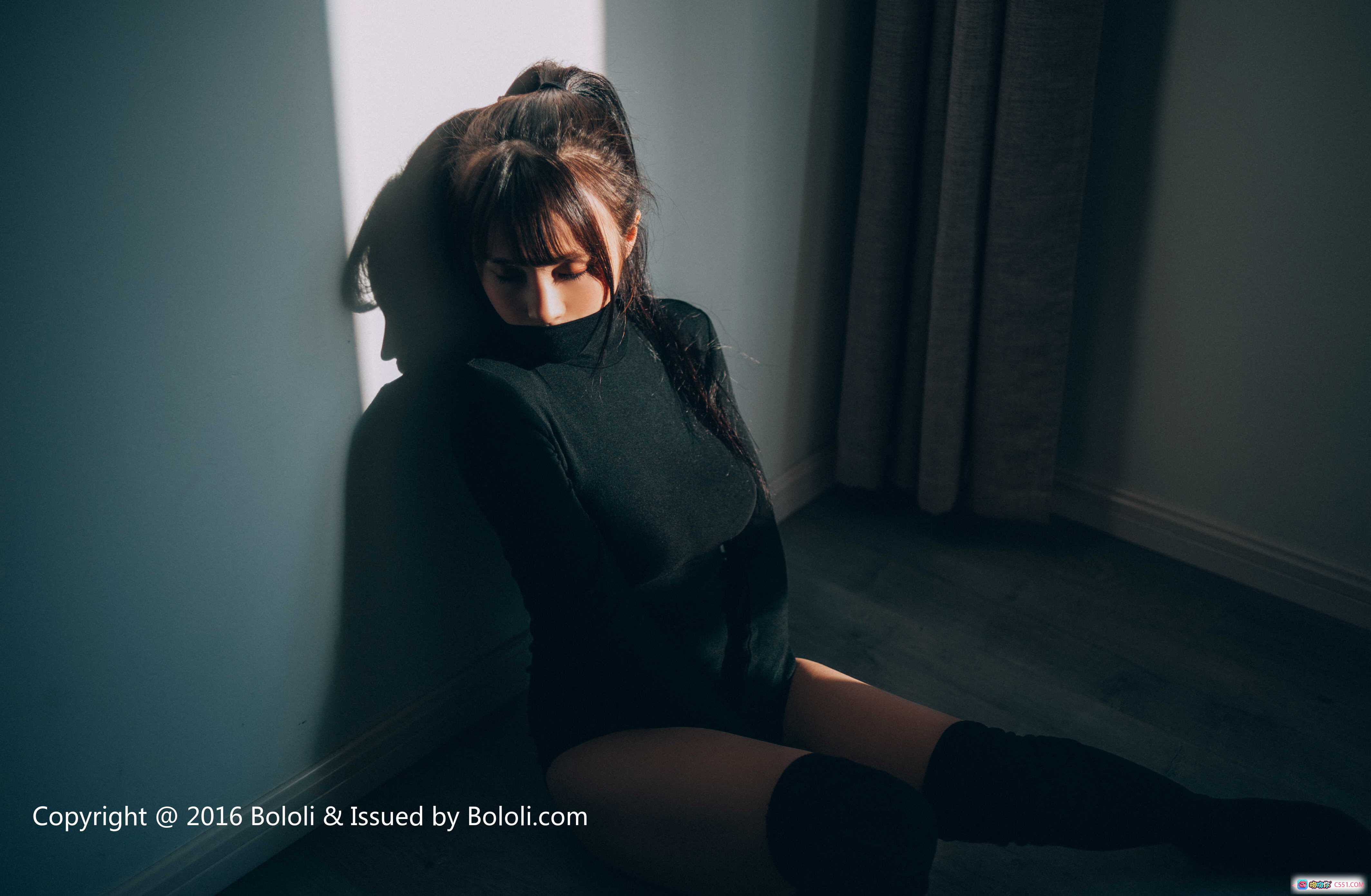 图片[9] - 夏美酱黑色诱惑写真 | BoLoli波萝社VOL.029 | 31P高清美图 | 黑色蕾丝内衣性感私房照 - 就要吻