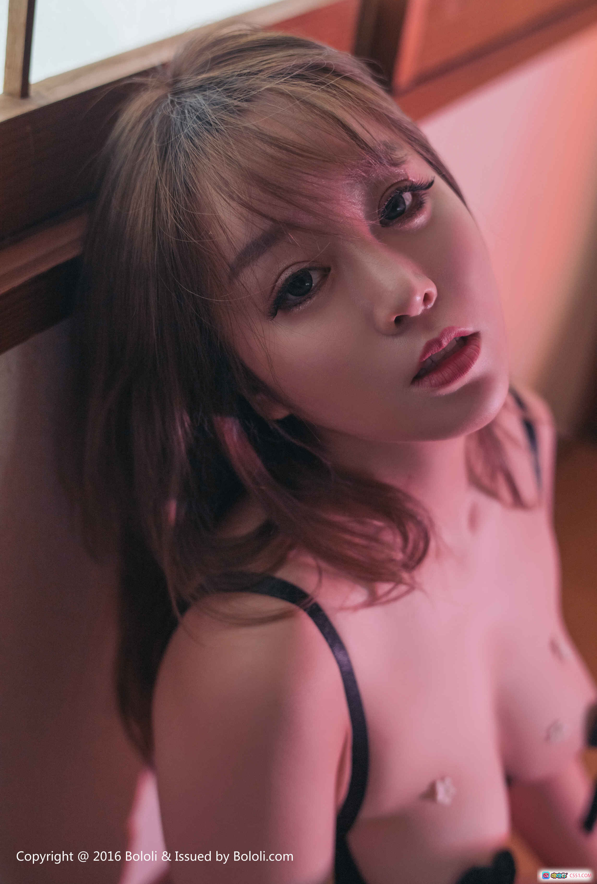 王雨纯性感写真 | BoLoli波萝社VOL.095 | 2017年8月1日发布 | 黑色内衣私房照 | 61张高清美图 - 就要吻