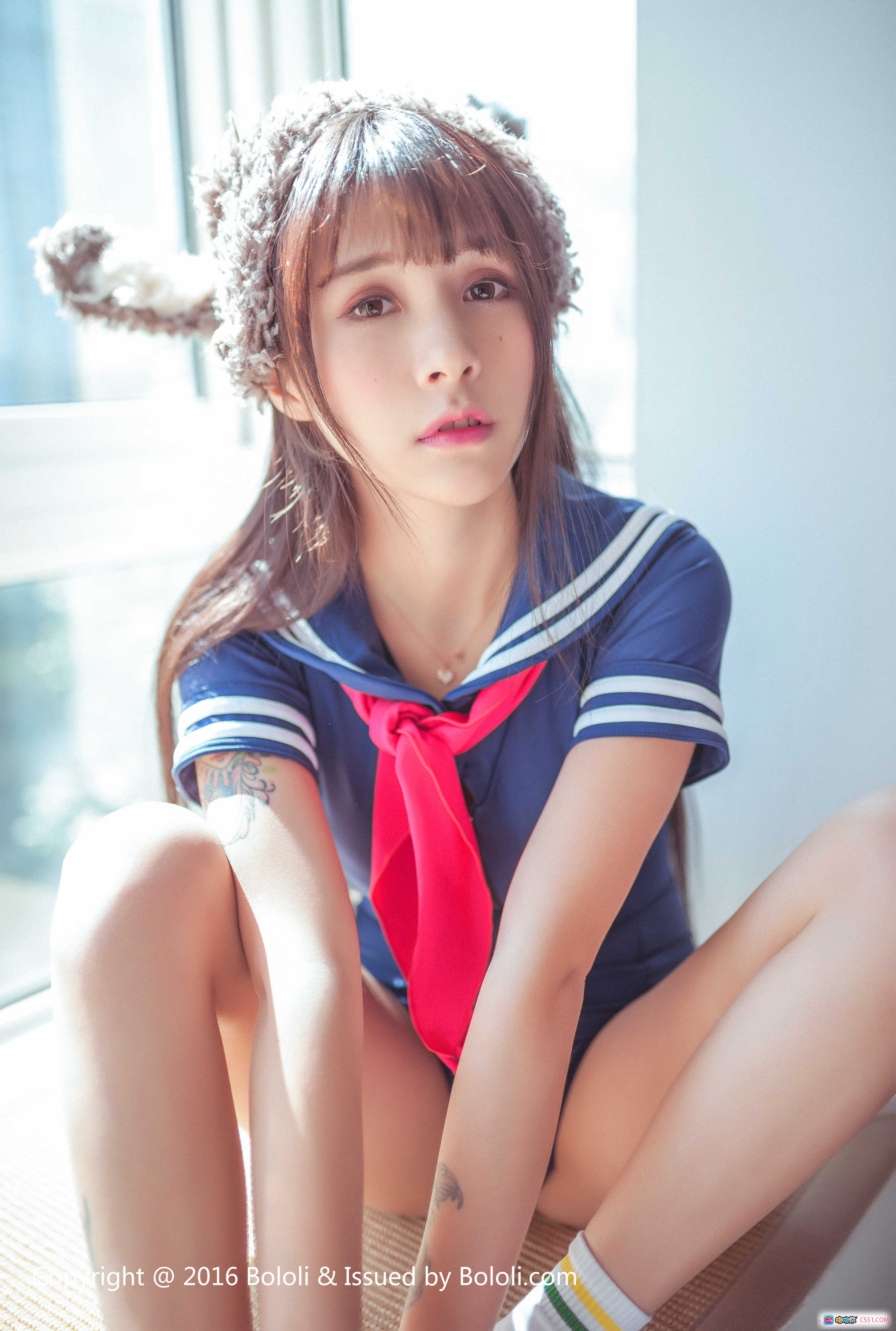 图片[7] - 夏美酱兔耳帽蓝裙写真 | BoLoli波萝社2017年3月19日VOL.034高清美图 - 就要吻