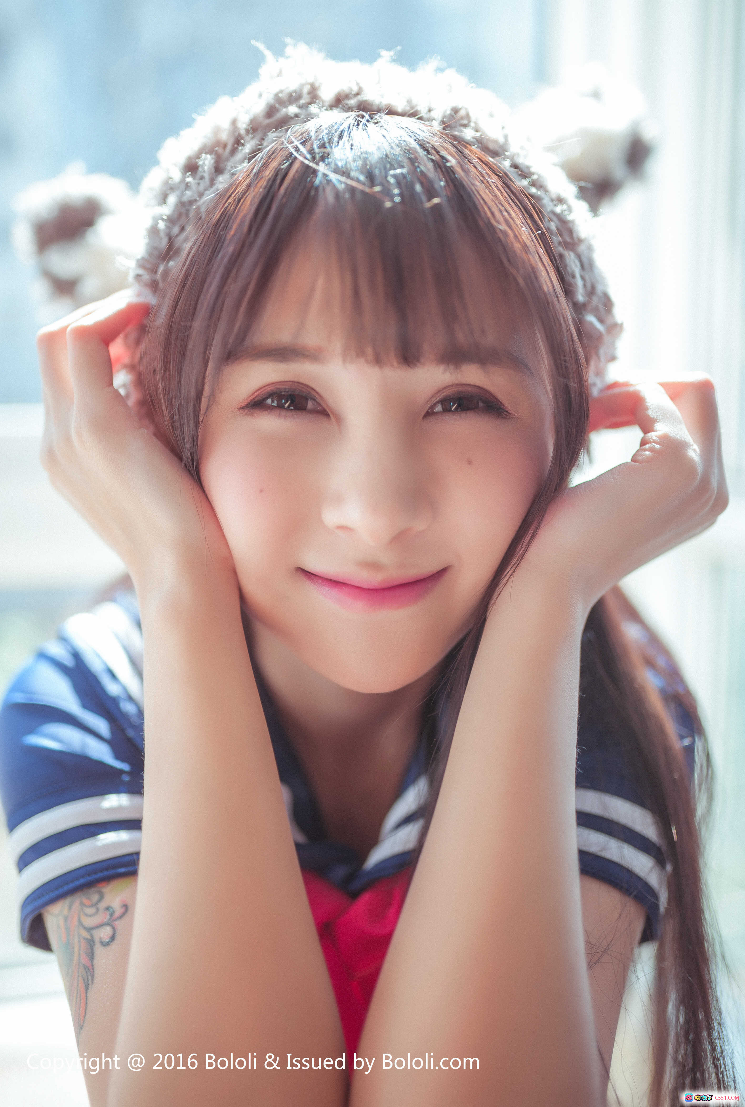 图片[2] - 夏美酱兔耳帽蓝裙写真 | BoLoli波萝社2017年3月19日VOL.034高清美图 - 就要吻