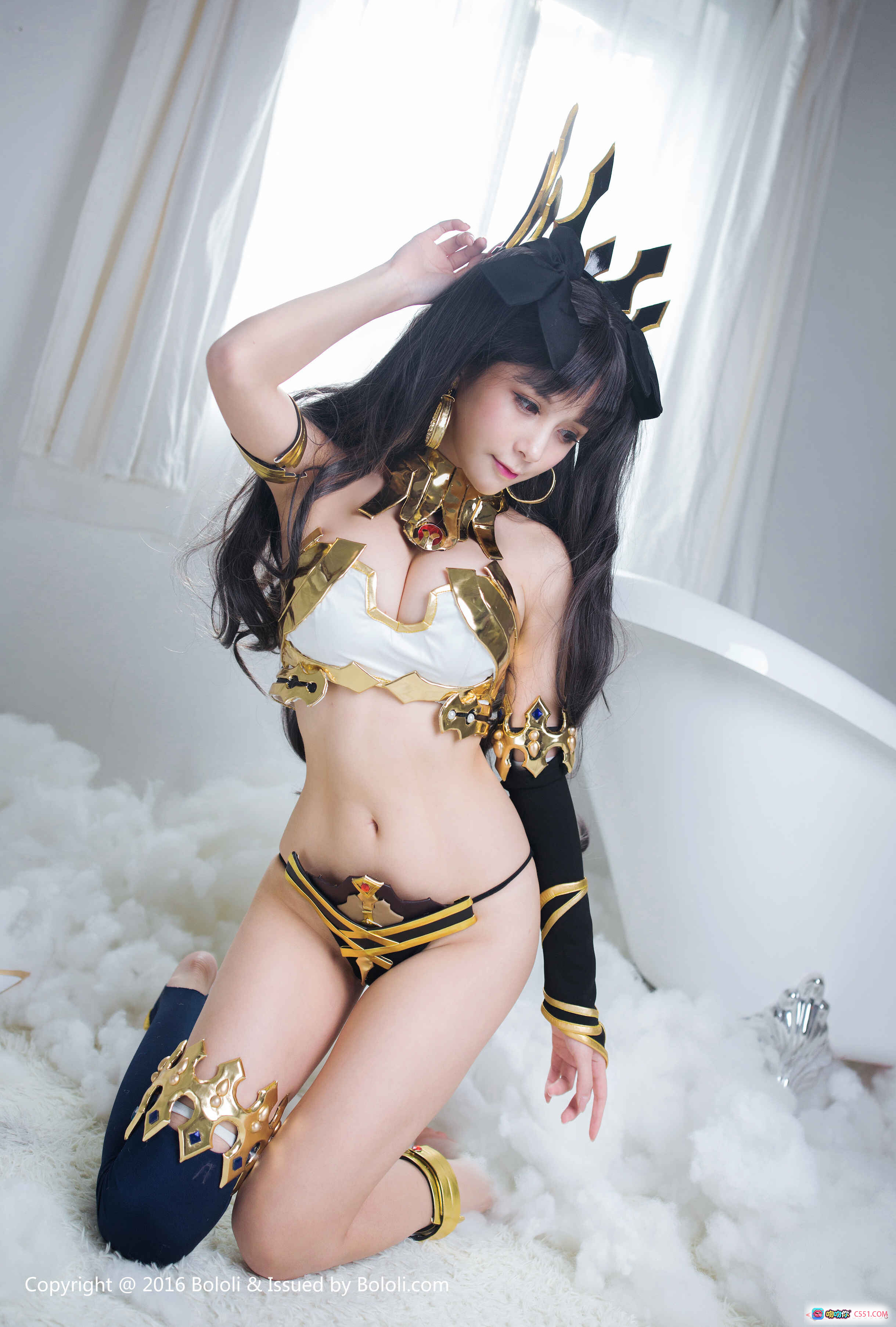 图片[10] - 夏美酱Archer角色卡｜金色战甲+华丽头饰+高颜值COS｜ATK12252 HP13695｜BoLoli波萝社VOL.041限定版 - 就要吻