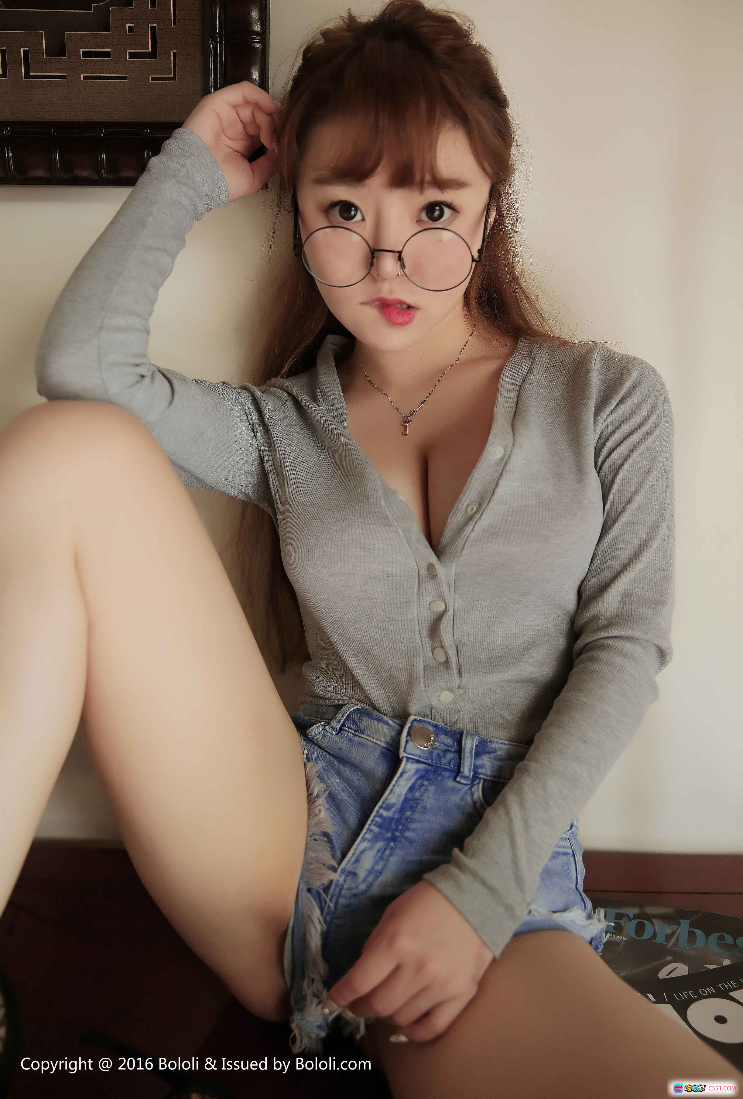 图片[2] - 柳侑绮泳装写真｜BoLoli波萝社VOL.032｜西瓜图案比基尼｜甜点沾胸诱惑｜2017年3月16日发布 - 就要吻