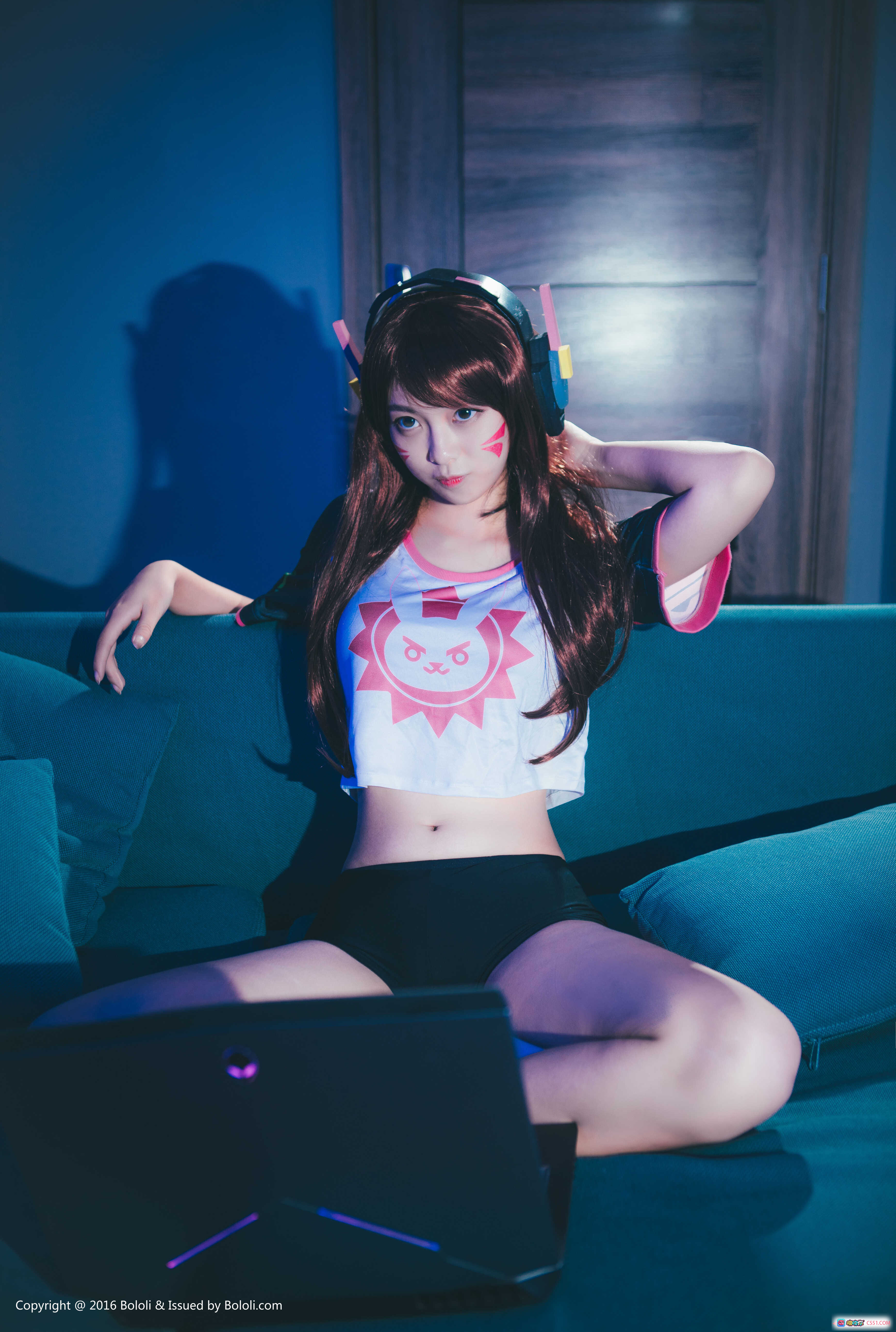图片[6] - BoLoli波萝社VOL.120超凶诺Cosplay少女躺沙发戴耳机玩笔记本吃零食宅家写真42P高清图集 - 就要吻