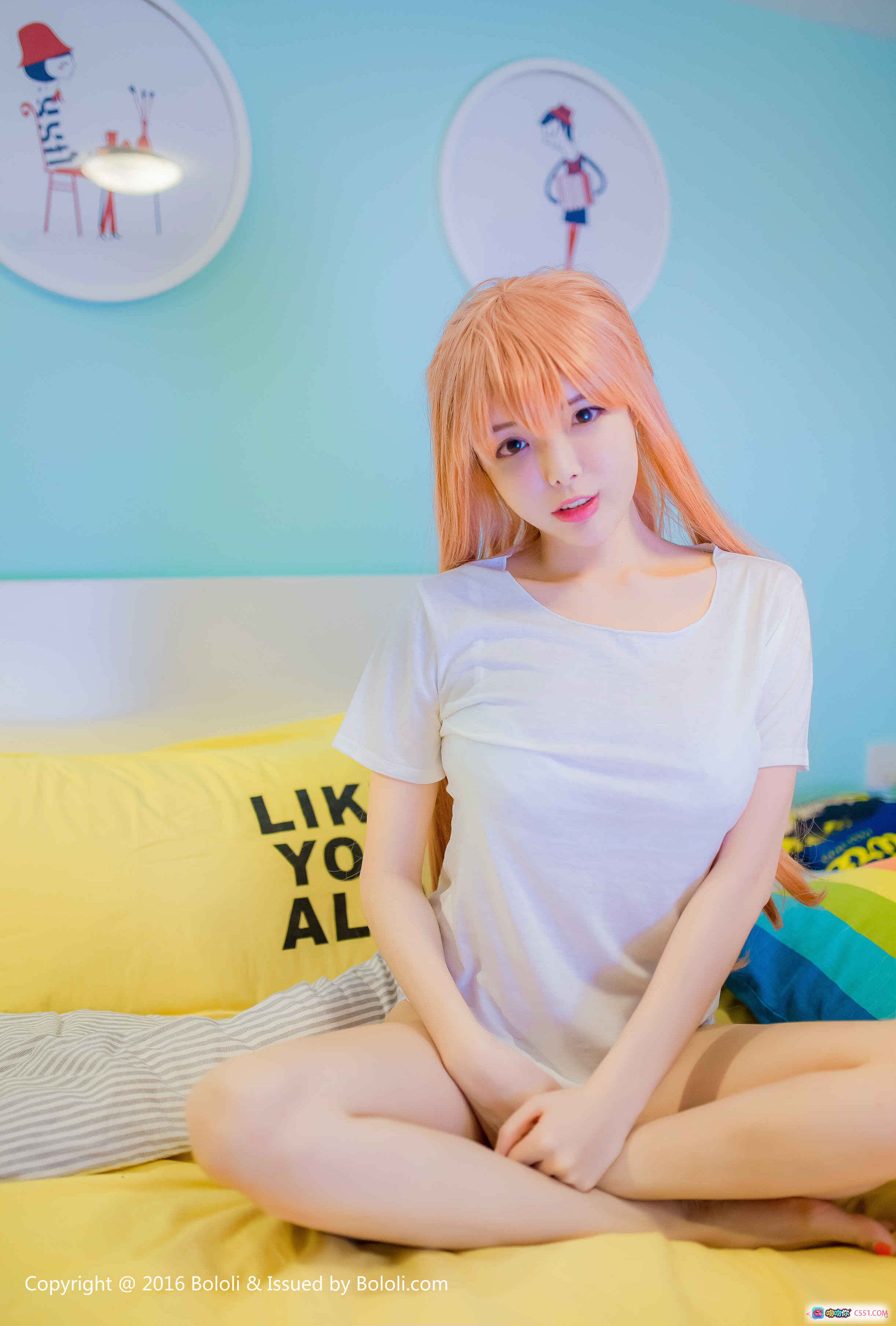 图片[8] - BoLoli波萝社夏小秋VOL.107粉发少女白色内衣写真51P高清美图 - 就要吻