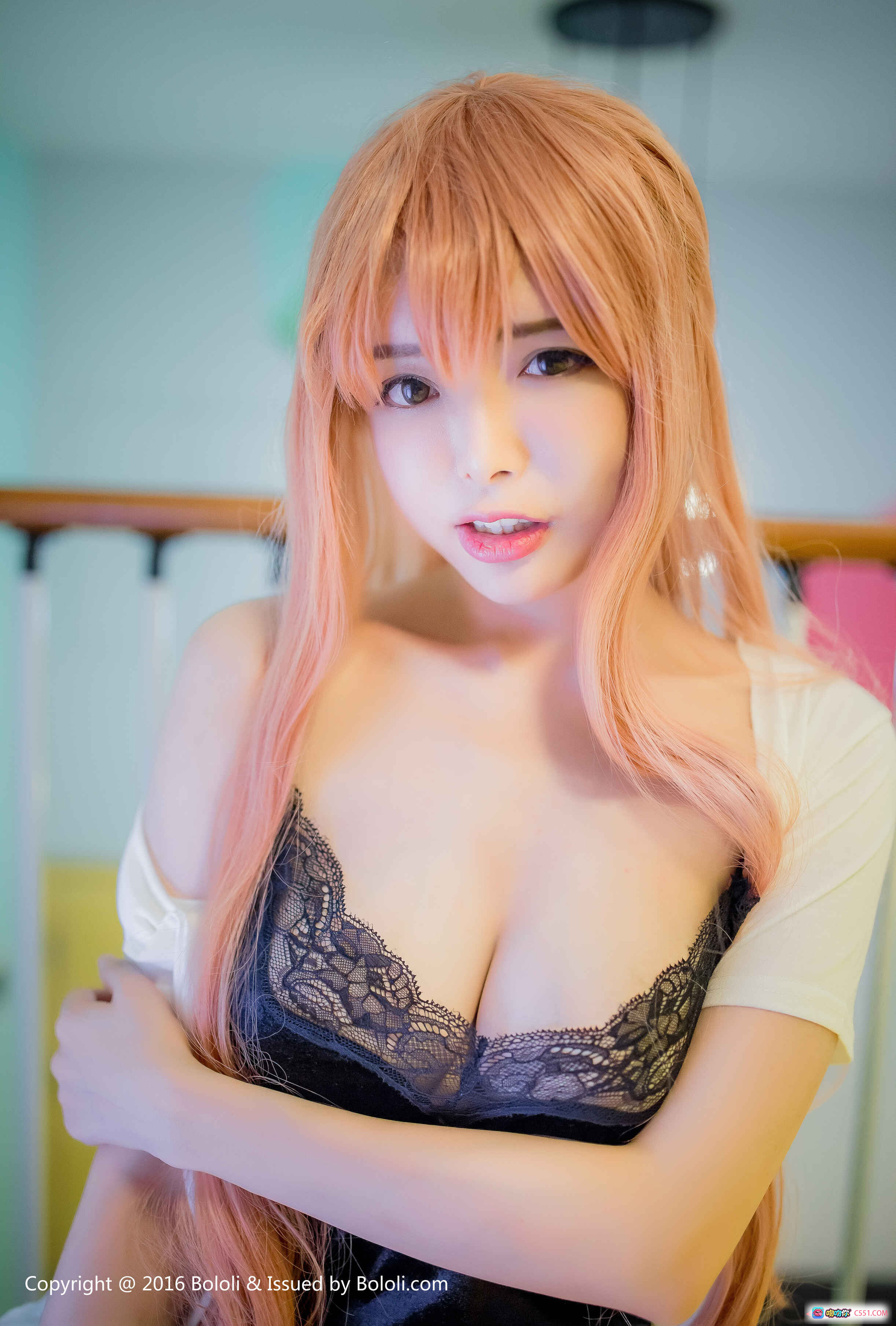 图片[2] - BoLoli波萝社夏小秋VOL.107粉发少女白色内衣写真51P高清美图 - 就要吻