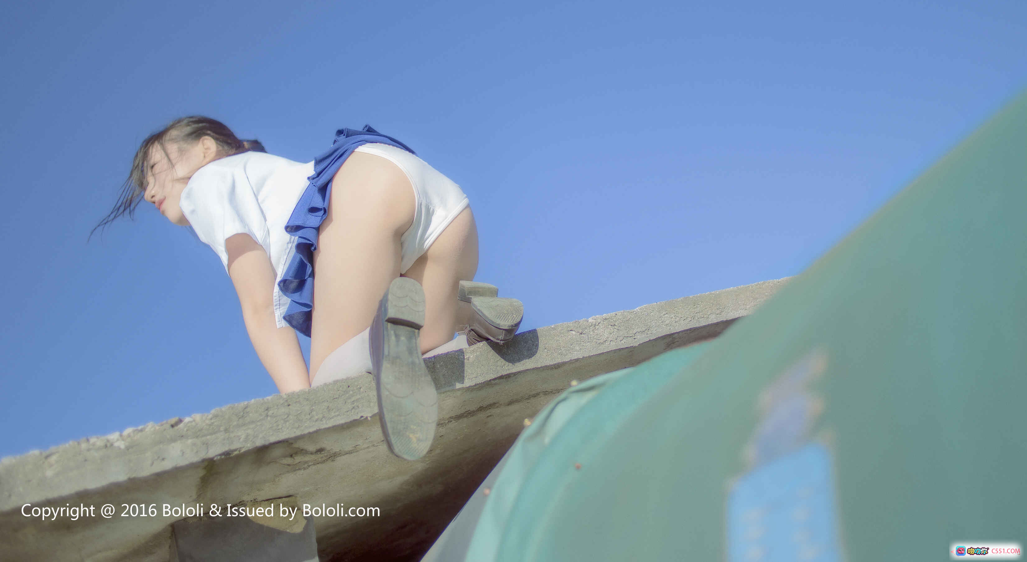 图片[8] - 觉蒽酱网球少女写真 | BoLoli波萝社VOL.030 | 白裙蓝场运动风 | 2017年3月高清摄影集 - 就要吻