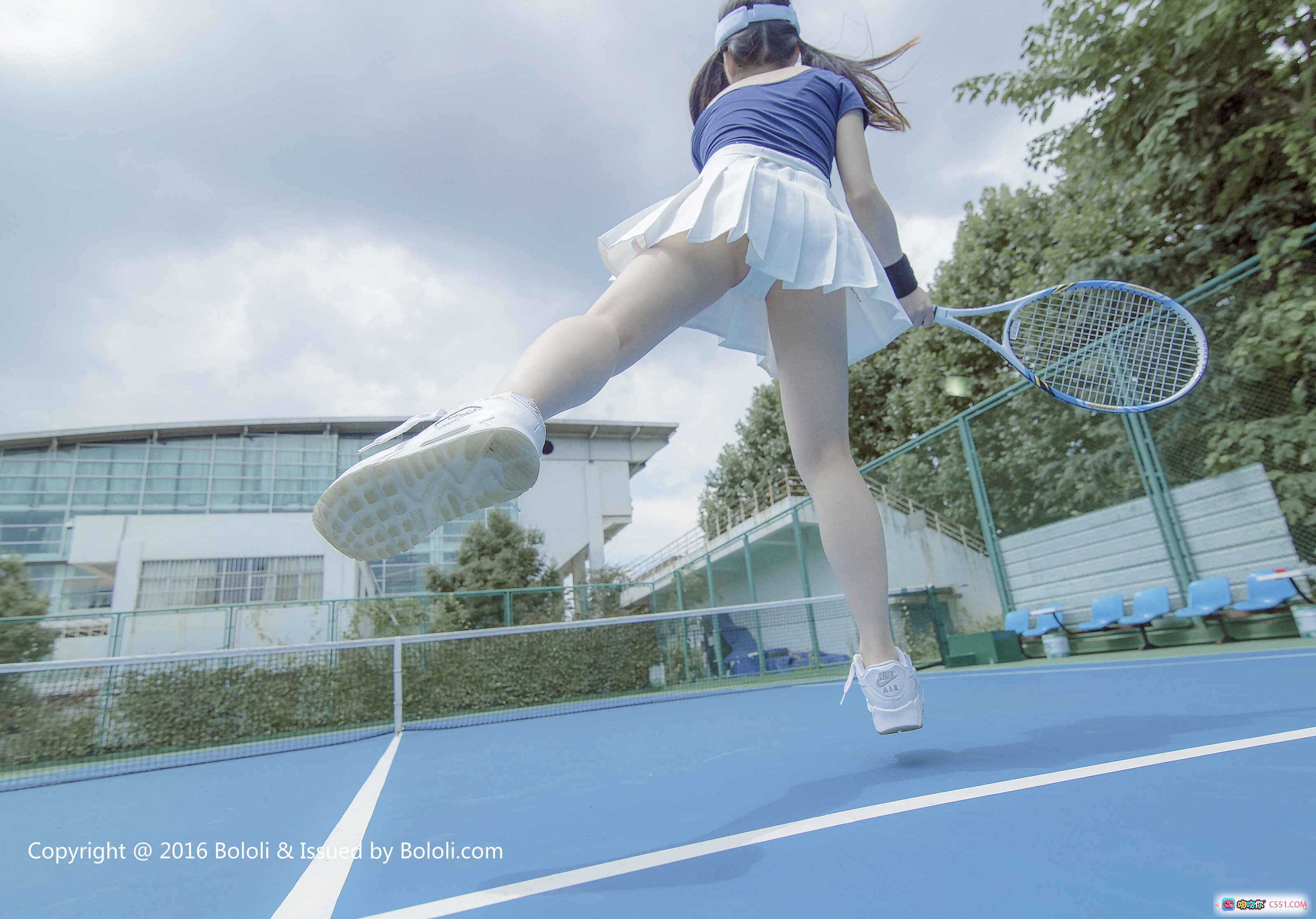 图片[7] - 觉蒽酱网球少女写真 | BoLoli波萝社VOL.030 | 白裙蓝场运动风 | 2017年3月高清摄影集 - 就要吻