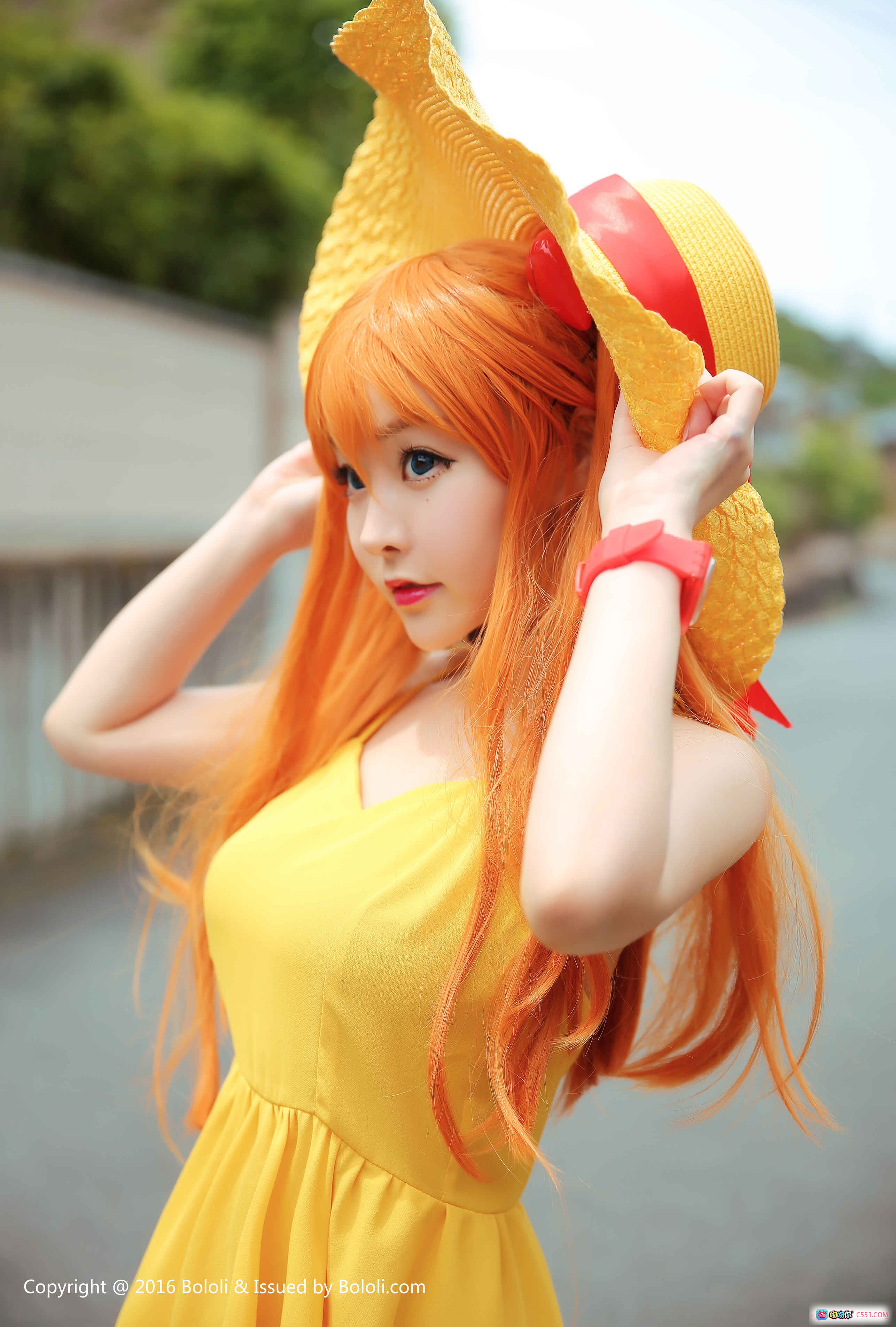 图片[7] - 柳侑绮Cosplay黄裙红发少女 日系户外写真 BoLoli波萝社VOL.110 2017.08.30 高清美图 - 就要吻