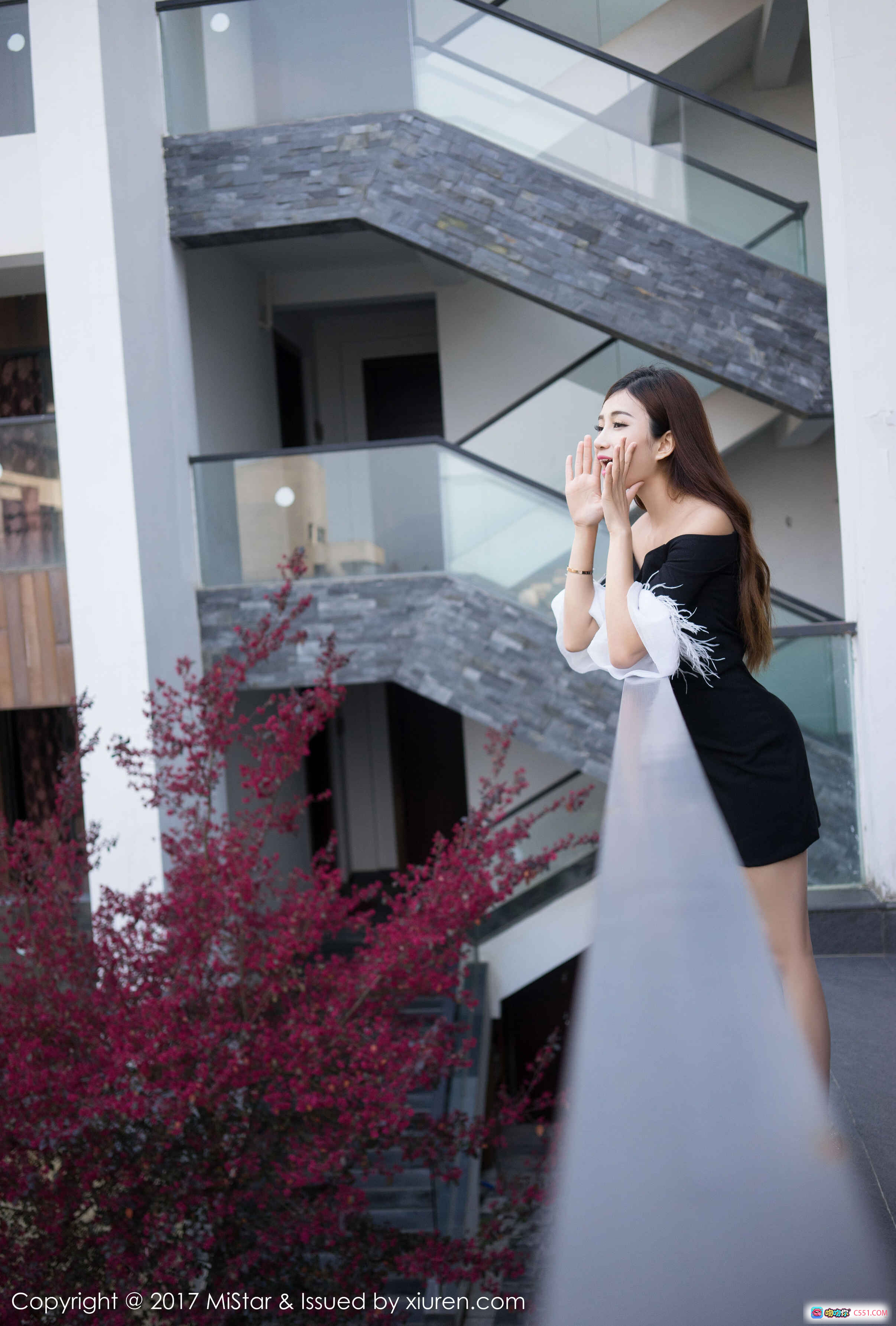 图片[2] - MiStar小蕾蕾2017.05.22 Vol.169 黑裙美女户外花丛写真 甜美微笑自然光人像摄影 - 就要吻