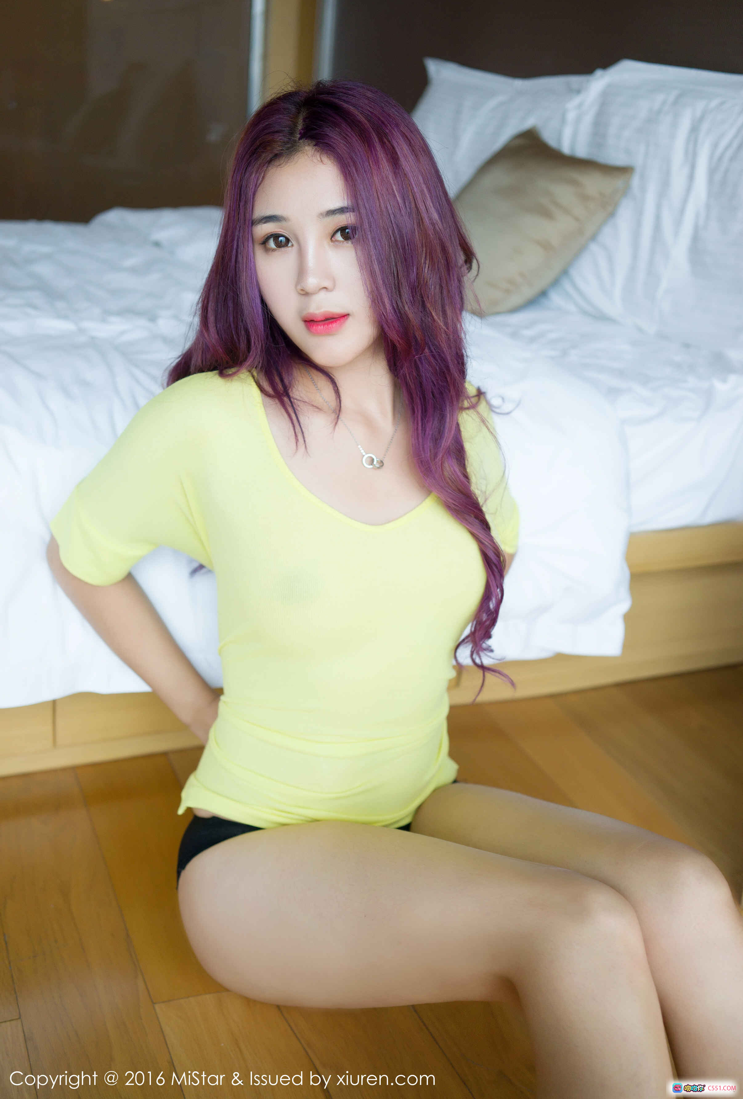 图片[10] - CandiceOnly紫发美女性感粉色透视内衣写真 | MiStar2016 VOL.105高清私房图集 - 就要吻