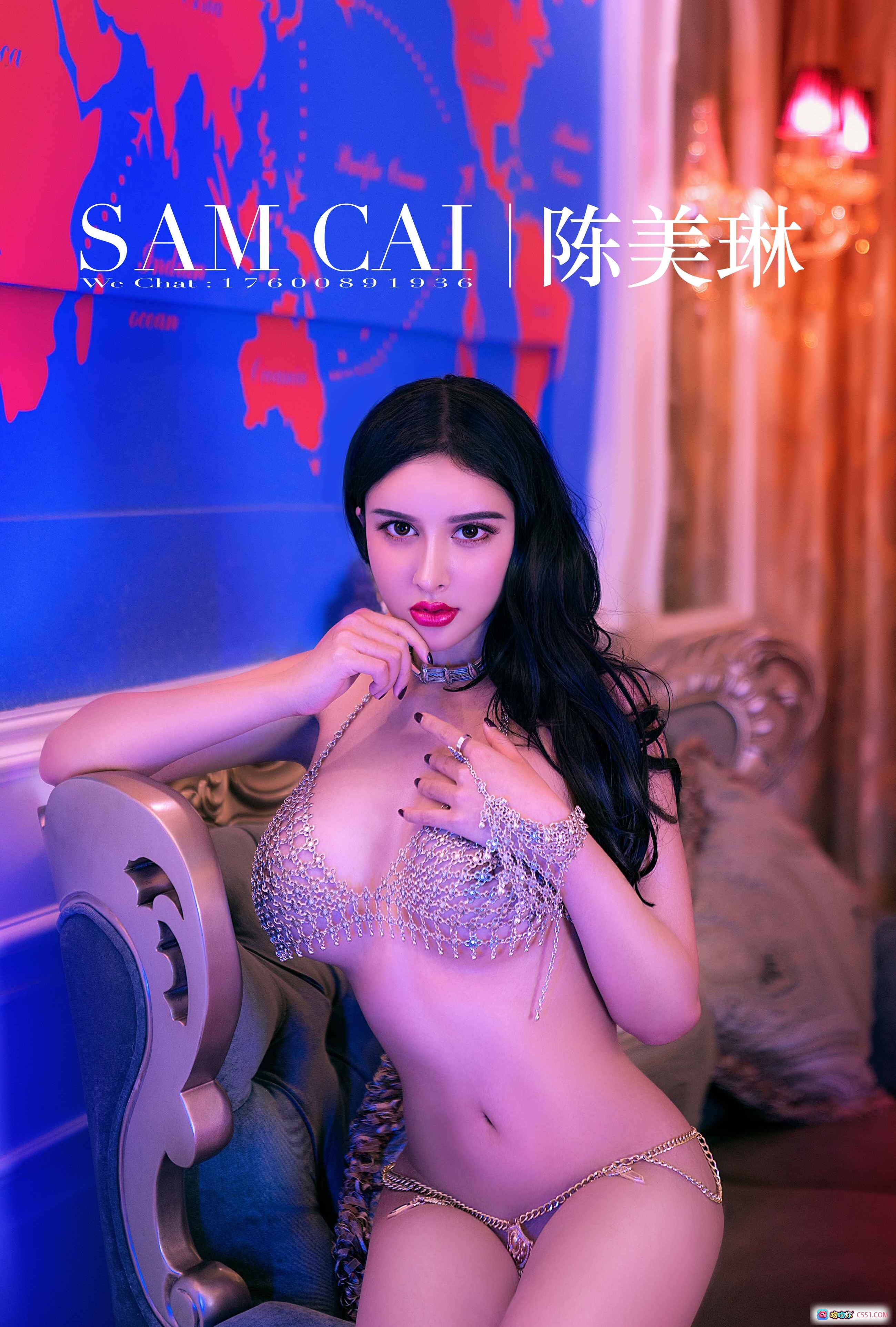 图片[5] - 陈美琳丝滑肉感写真｜TouTiao头条女神2018.05.15｜黑蕾丝内衣+红沙发+高跟美腿性感私房照 - 就要吻