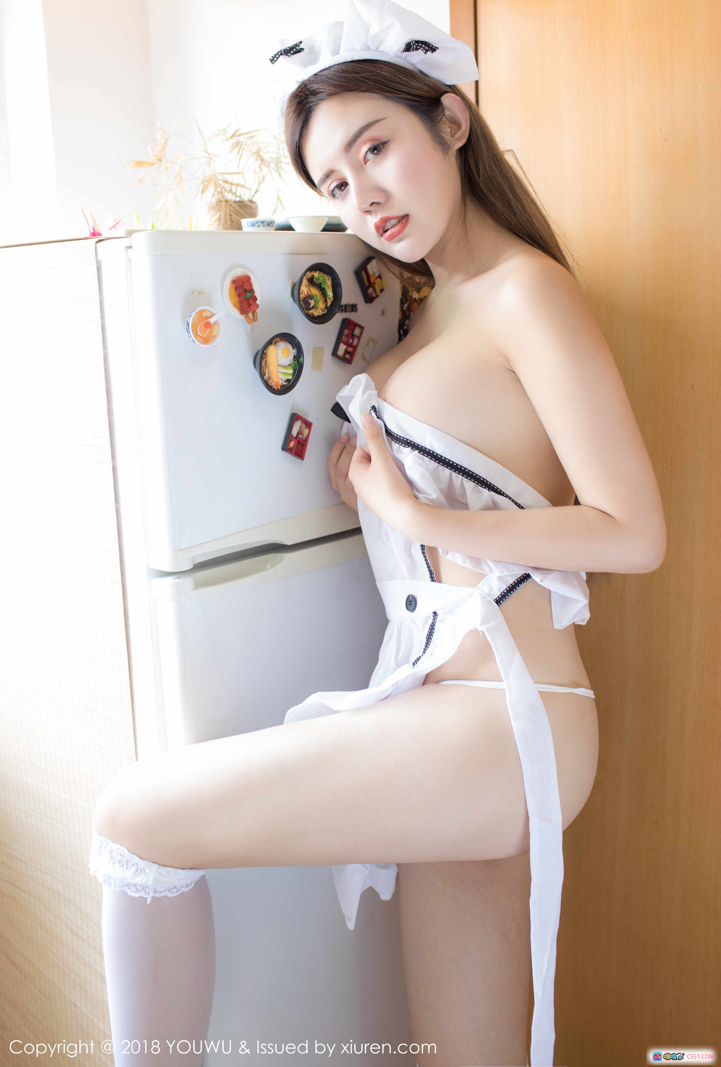 图片[3] - YouWu尤物馆Cris卓娅祺女仆装白丝美腿私房写真2018高清图集 - 就要吻