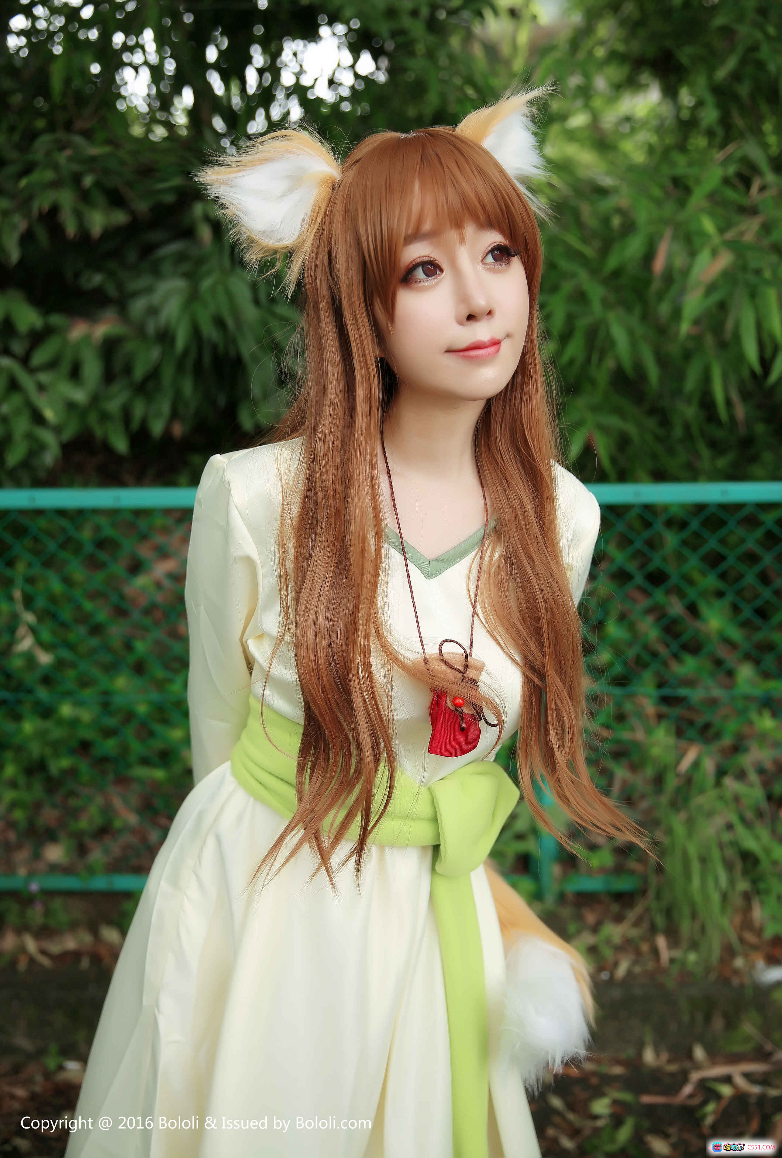 图片[7] - 王雨纯cosplay古风仙女裙 绿白配色长发兔耳造型 户外竹林写真  BoLoli波萝社VOL.091高清美图 - 就要吻