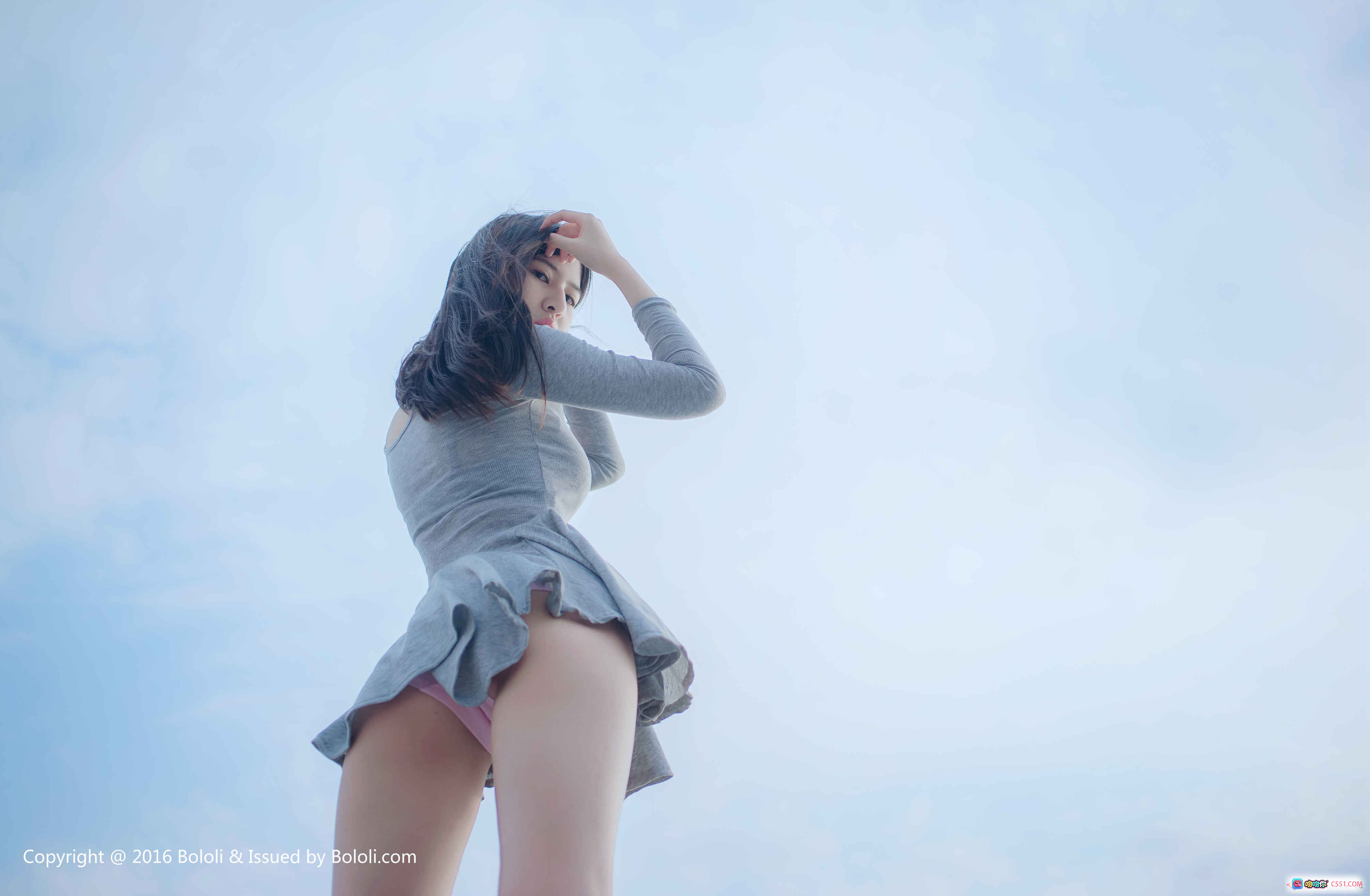 图片[8] - BoLoli波萝社VOL.103郁郁粉色天台写真 甜美少女心爱心内裤阳光逆光美腿特写 39P高清图集 - 就要吻