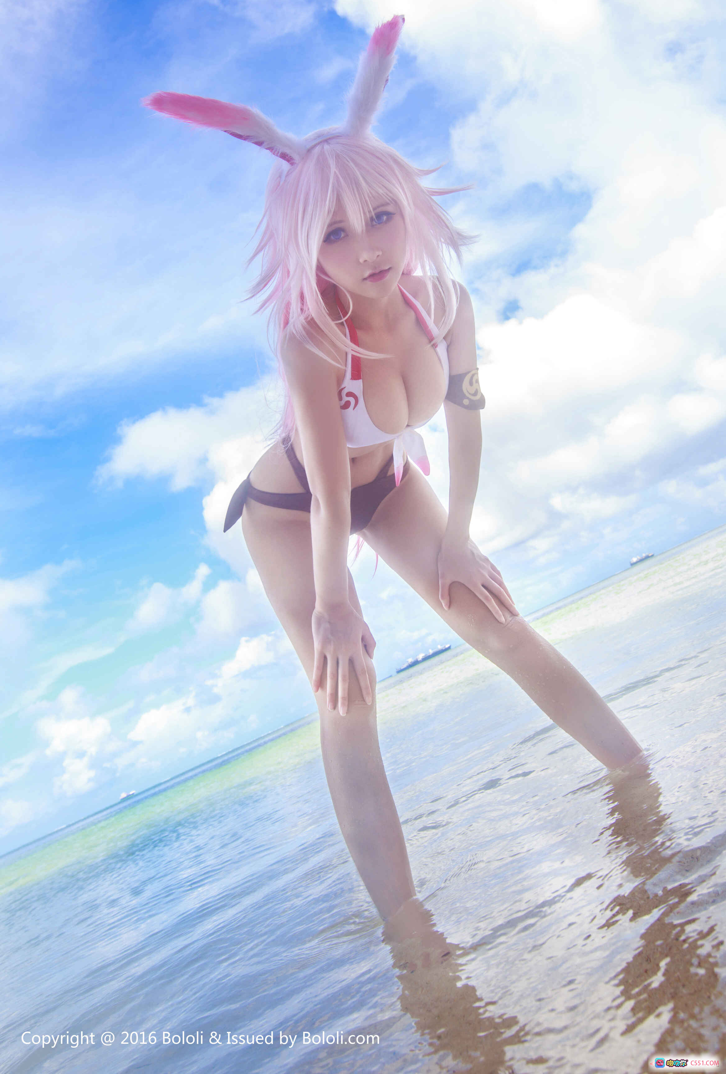 图片[3] - BoLoli波萝社八重樱夏美酱沙滩兔女郎写真 2018年2月13日VOL.134 25P高清美图 粉发兔耳比基尼热带海滩风情 - 就要吻